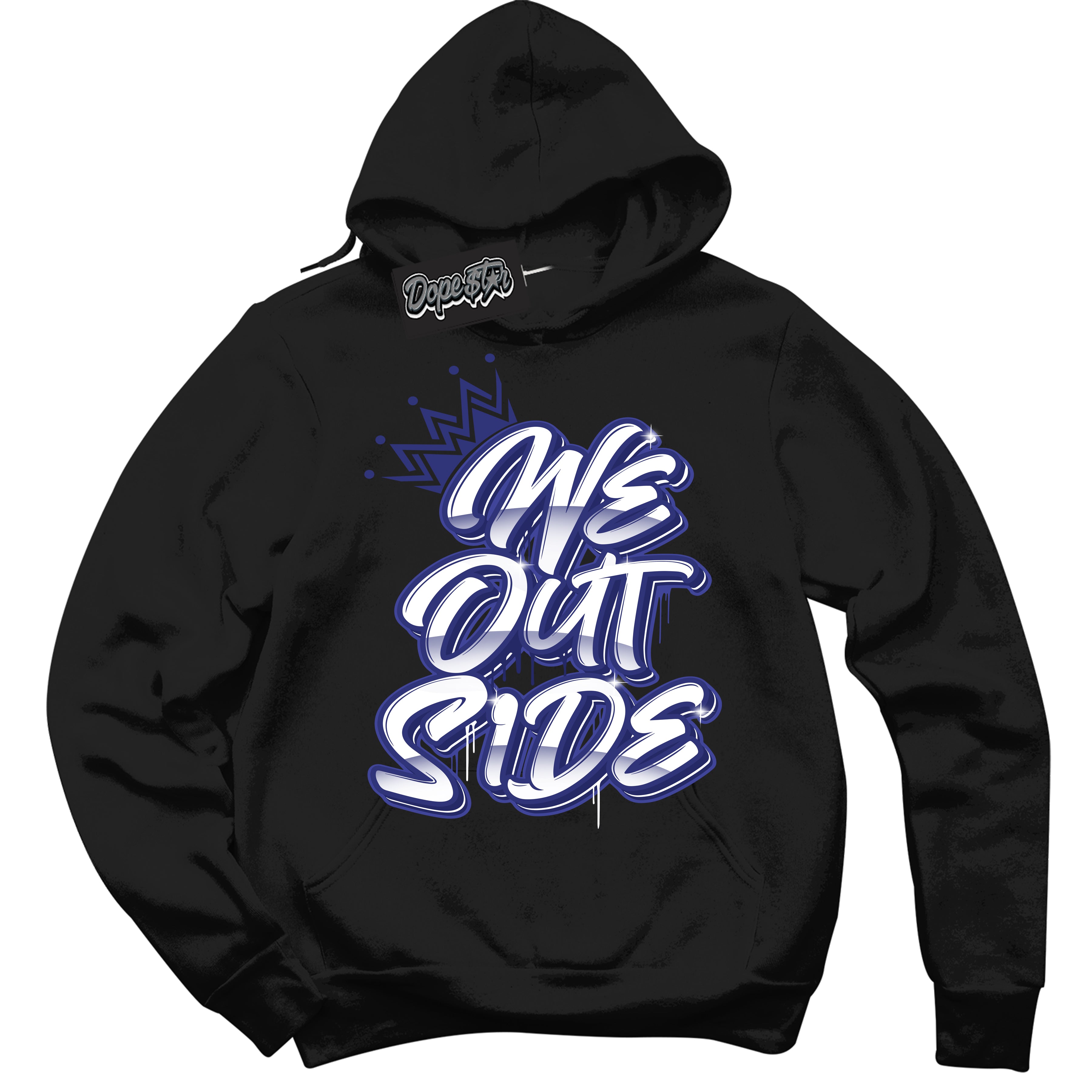 Cool Black Hoodie with “ We Outside ”  design that Perfectly Matches Concord Dunk.