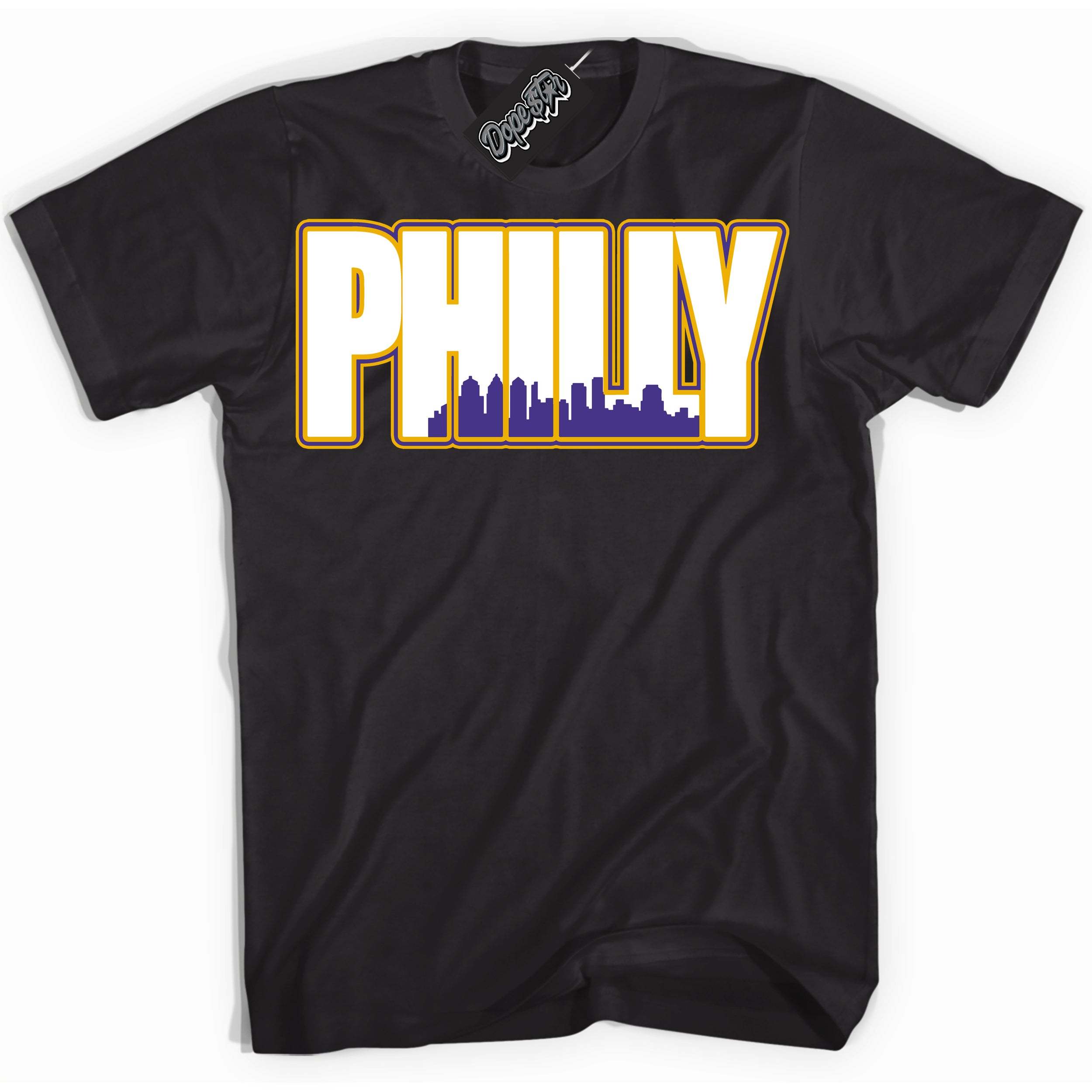 Cool Black Shirt with “Philly” design that perfectly matches the Kobe 8 Protro Lakers Home Sneakers.