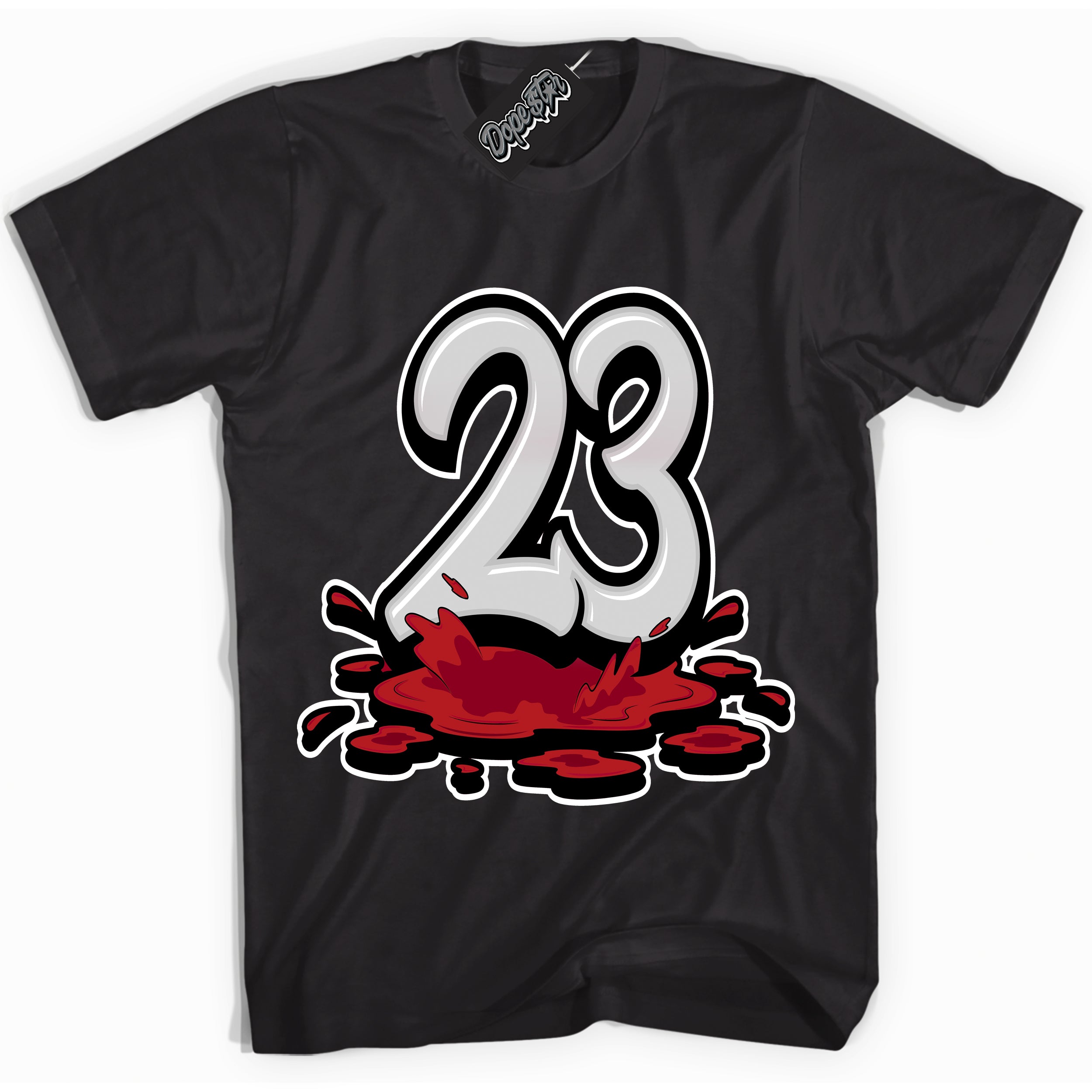 Cool Black Shirt with “ 23 Melting” design that perfectly matches Pro J Pack Chicago Dunks.