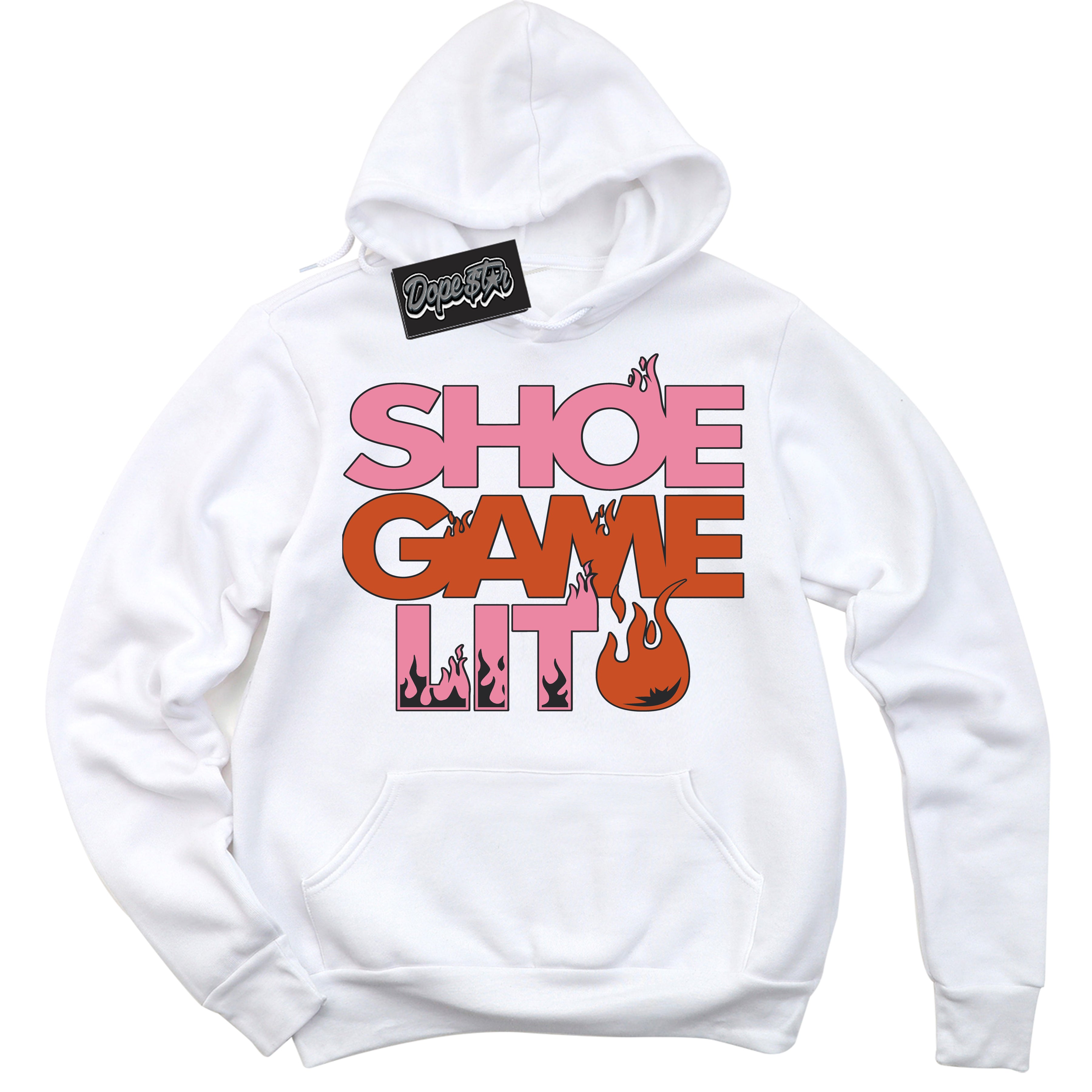 Cool White Hoodie with “ Shoe Game Lit '' design that Perfectly Matches  Pro X Powerpuff Girls Blossom Sneakers.