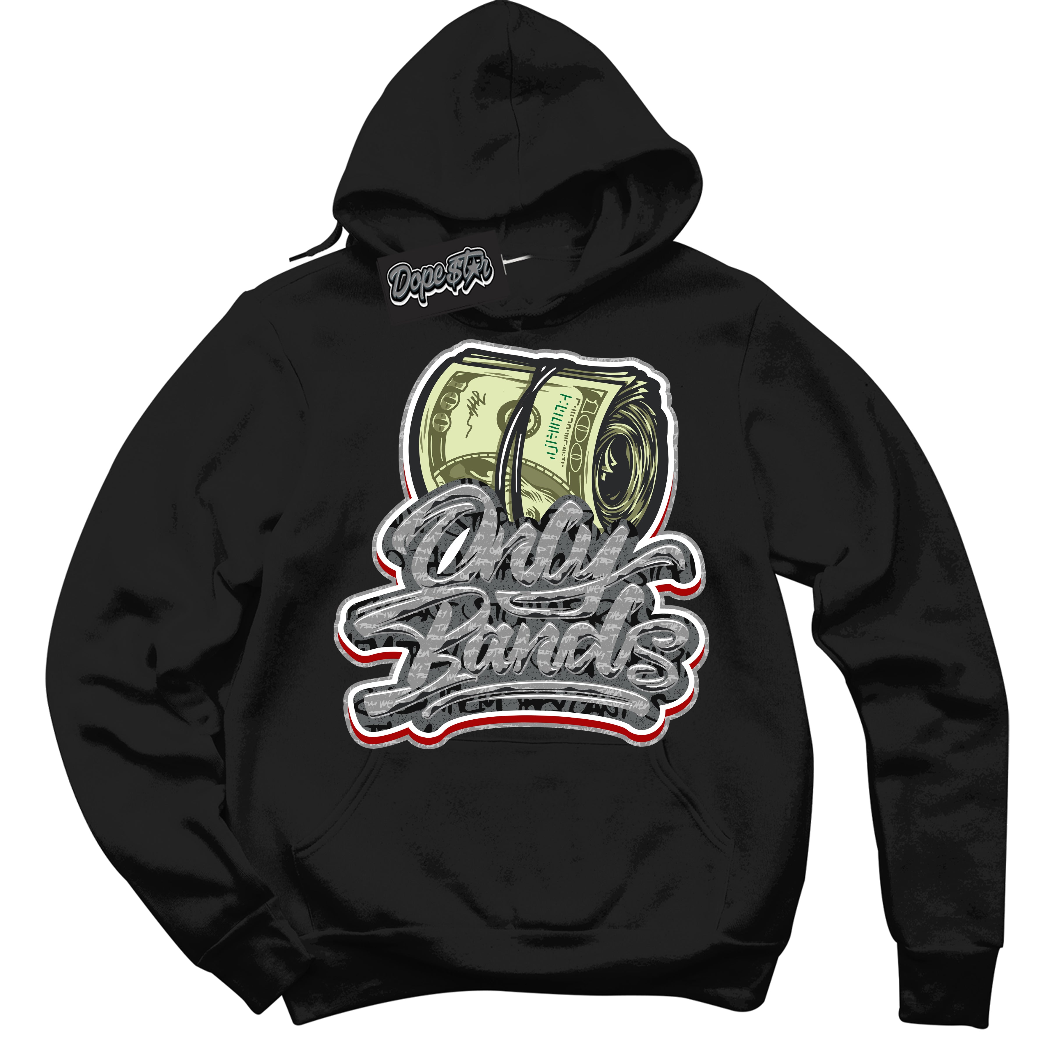 Cool Black Hoodie with “ Only Bands ”  design that Perfectly Matches Rebellionaire 1s Sneakers.