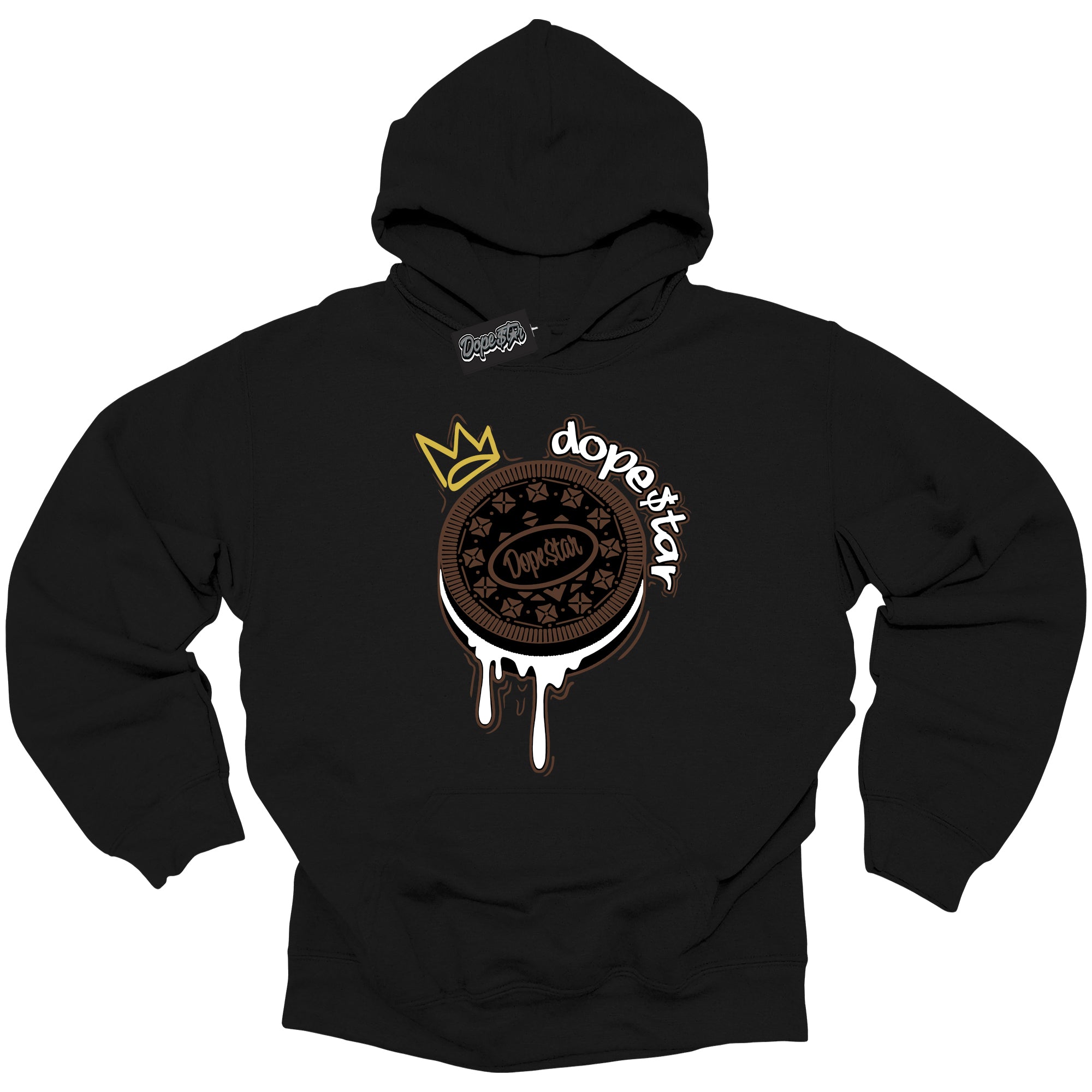 Cool Black Graphic Dope`Star Hoodie with “ Oreo DS “ print, that perfectly matches Palomino 1s sneakers
