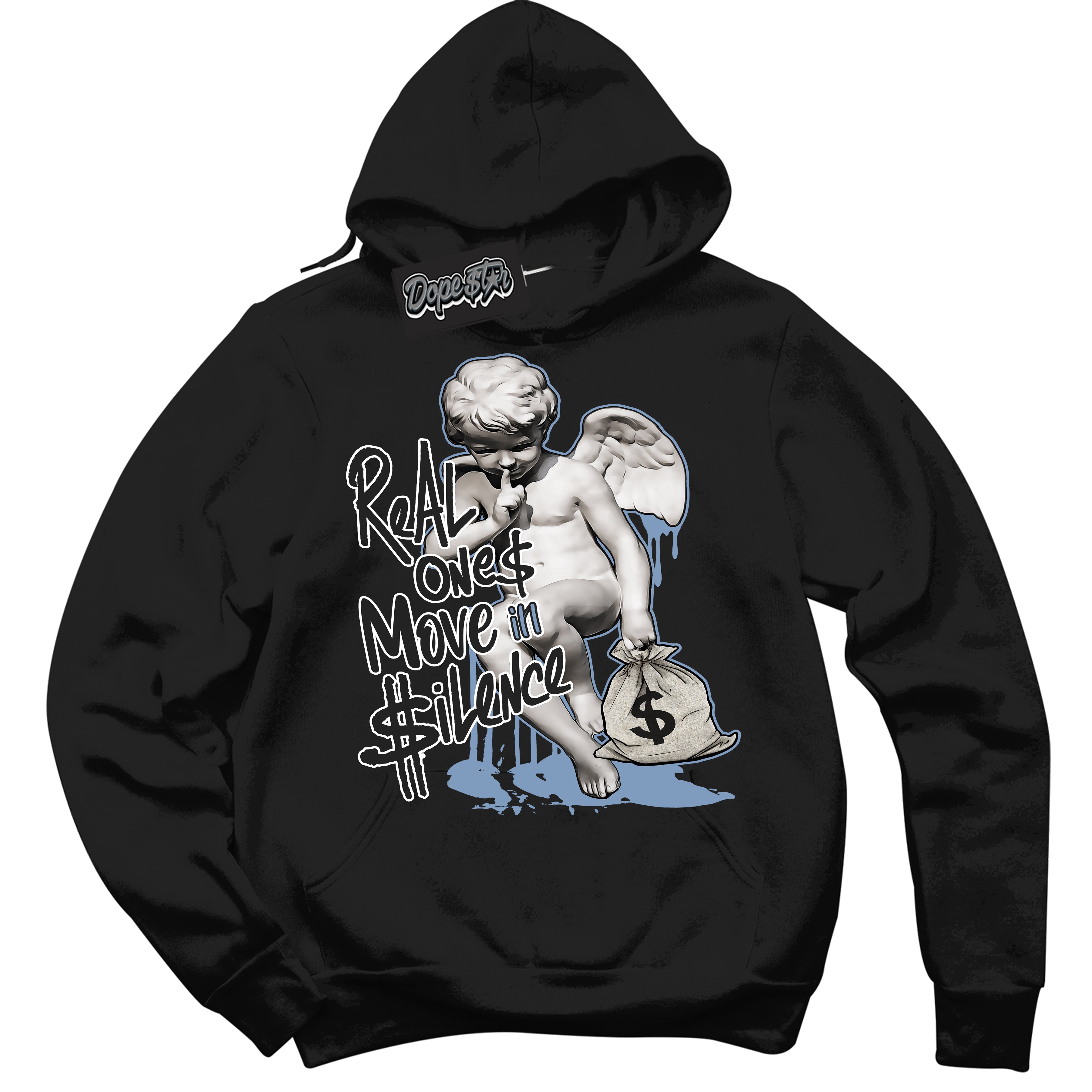 Cool Black Hoodie with “ Real Ones Cherub ”  design that Perfectly Matches Reverse Oreo 6s Sneakers.