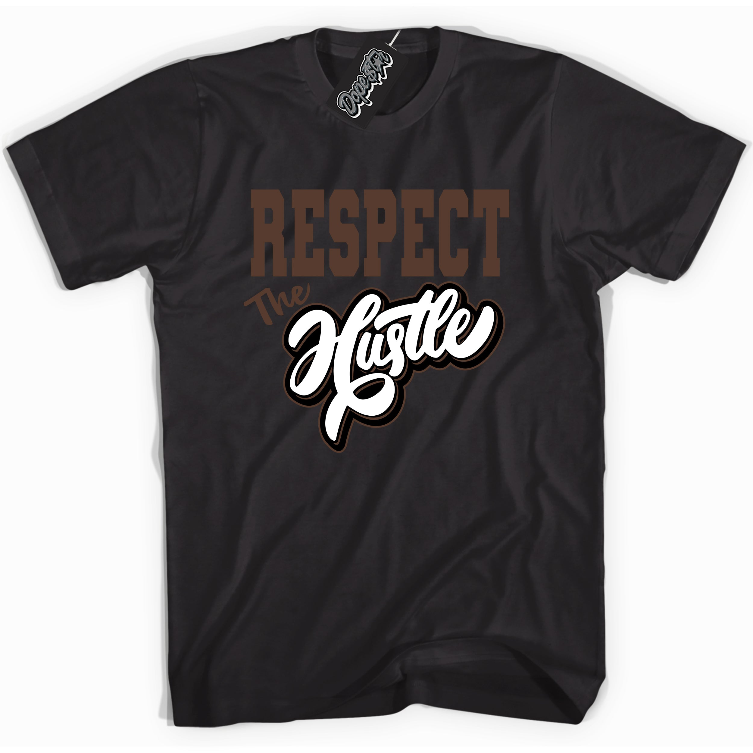 Cool Black graphic tee with “ Respect The Hustle ” design, that perfectly matches Palomino 1s sneakers