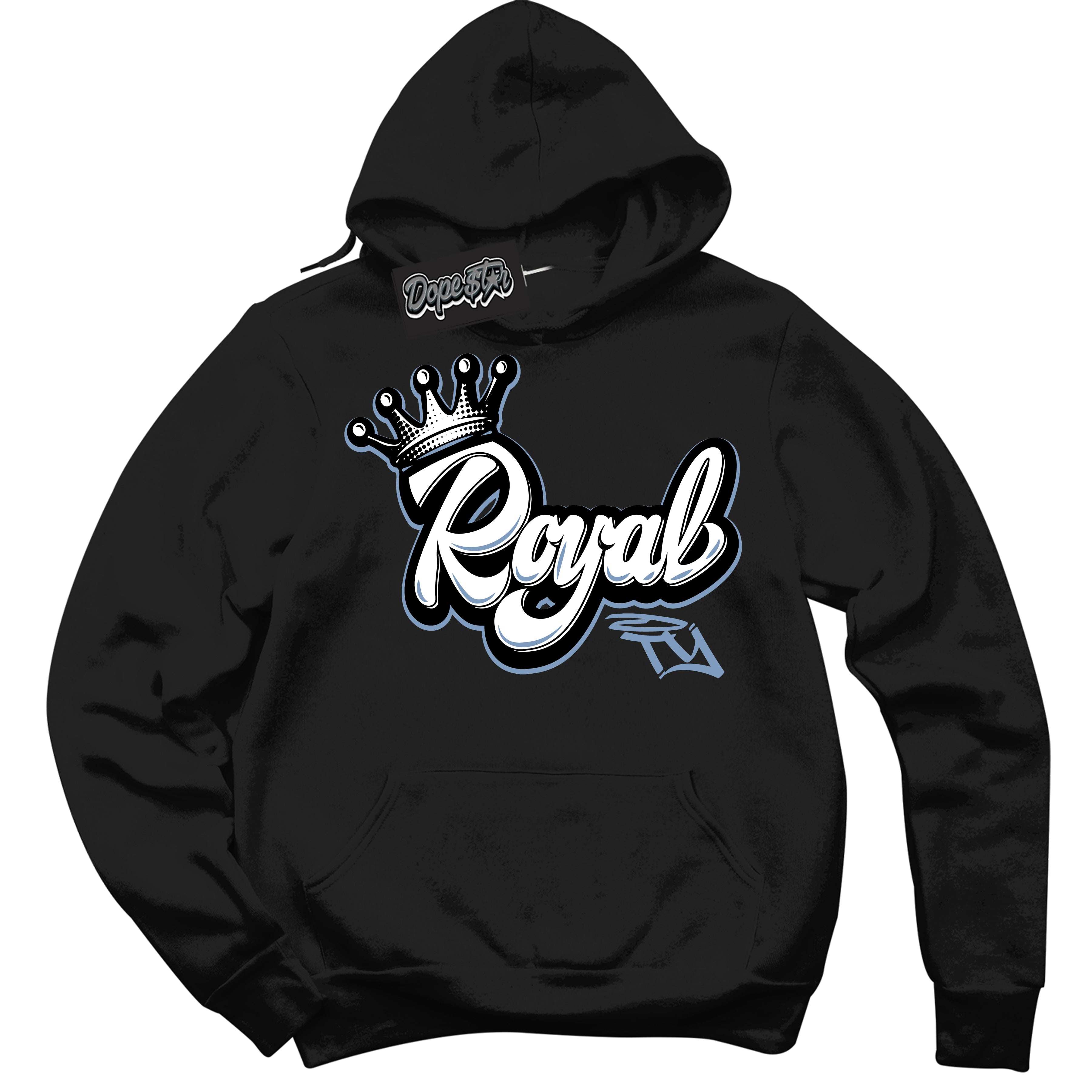 Cool Black Hoodie with “ Royalty ”  design that Perfectly Matches Reverse Oreo 6s Sneakers.