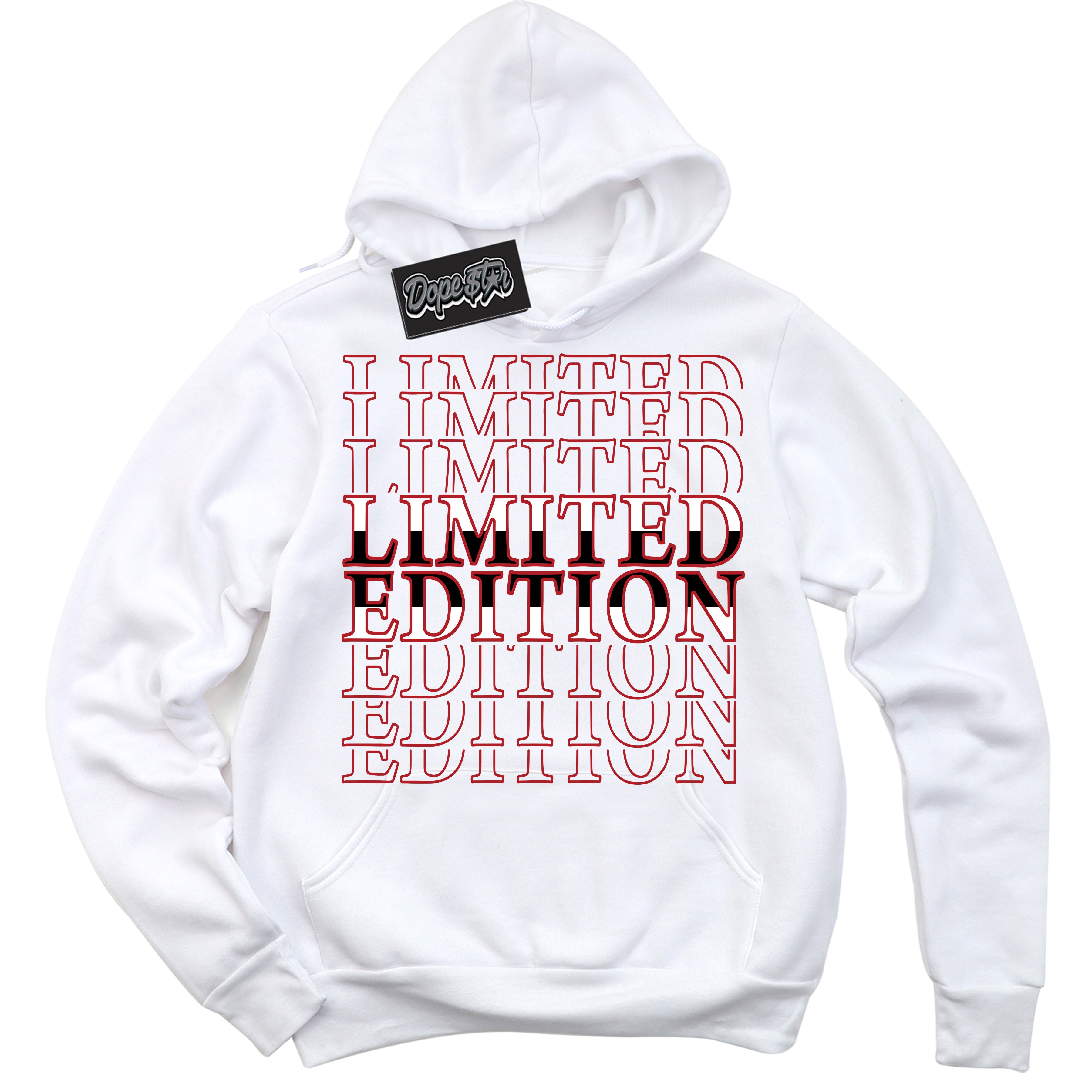 Cool White Hoodie with “ Limited Edition ” design that Perfectly Matches Pro J Pack Chicago Dunks.