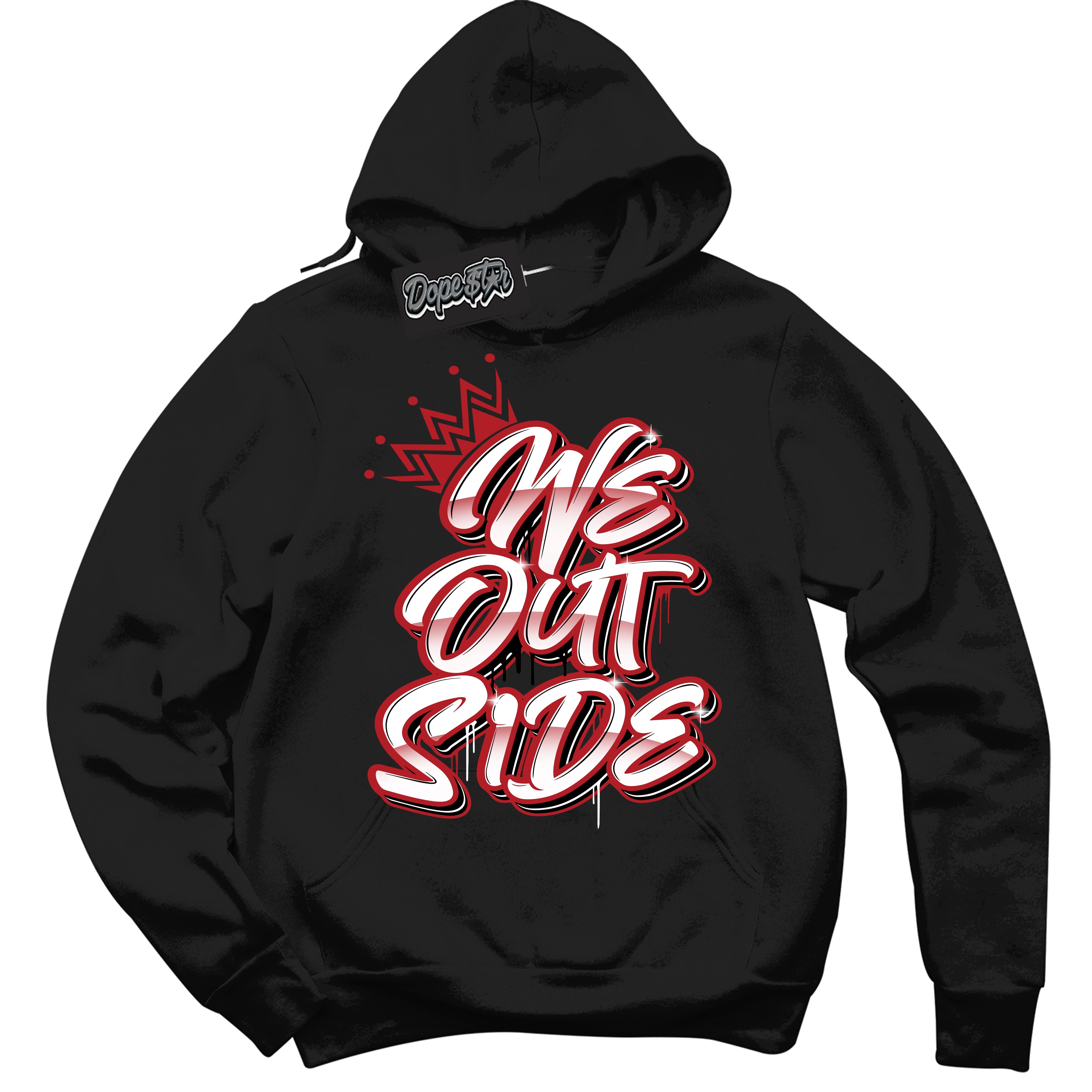 Cool Black Hoodie with “ We Outside ” design that Perfectly Matches Pro J Pack Chicago Dunks.
