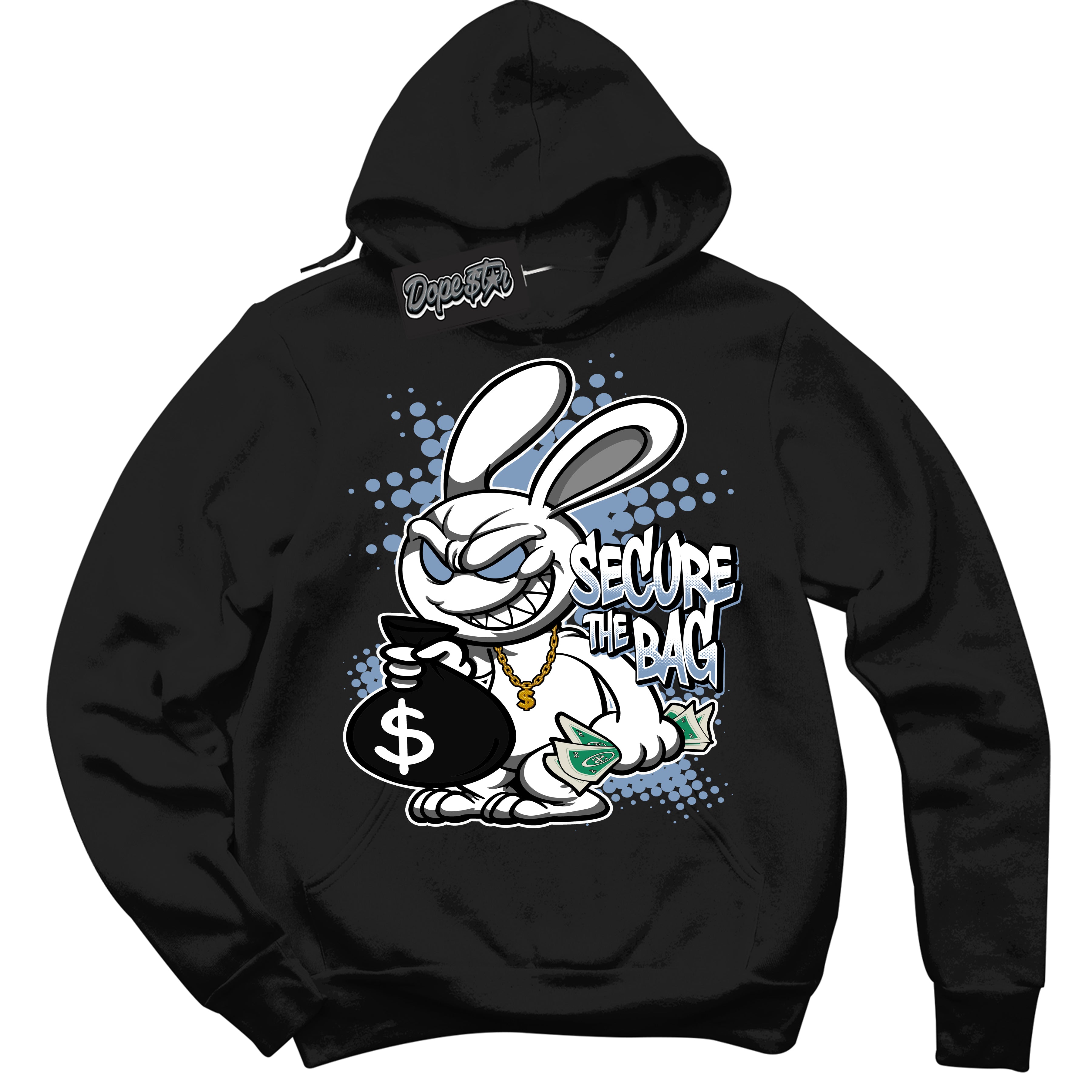 Cool Black Hoodie with “ Secure The Bag ”  design that Perfectly Matches Reverse Oreo 6s Sneakers.