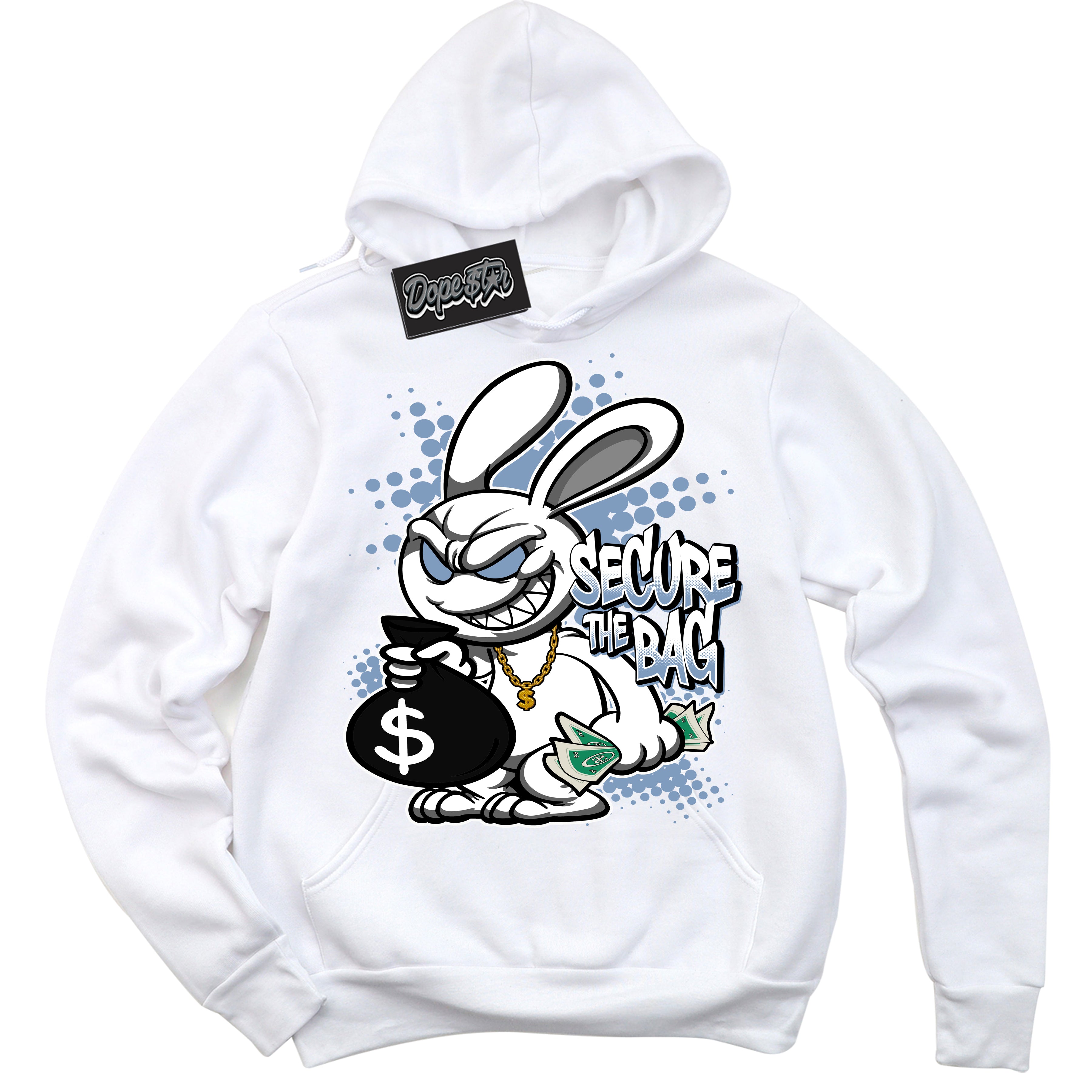 Cool White Hoodie with “ Secure The Bag ”  design that Perfectly Matches Reverse Oreo 6s Sneakers.