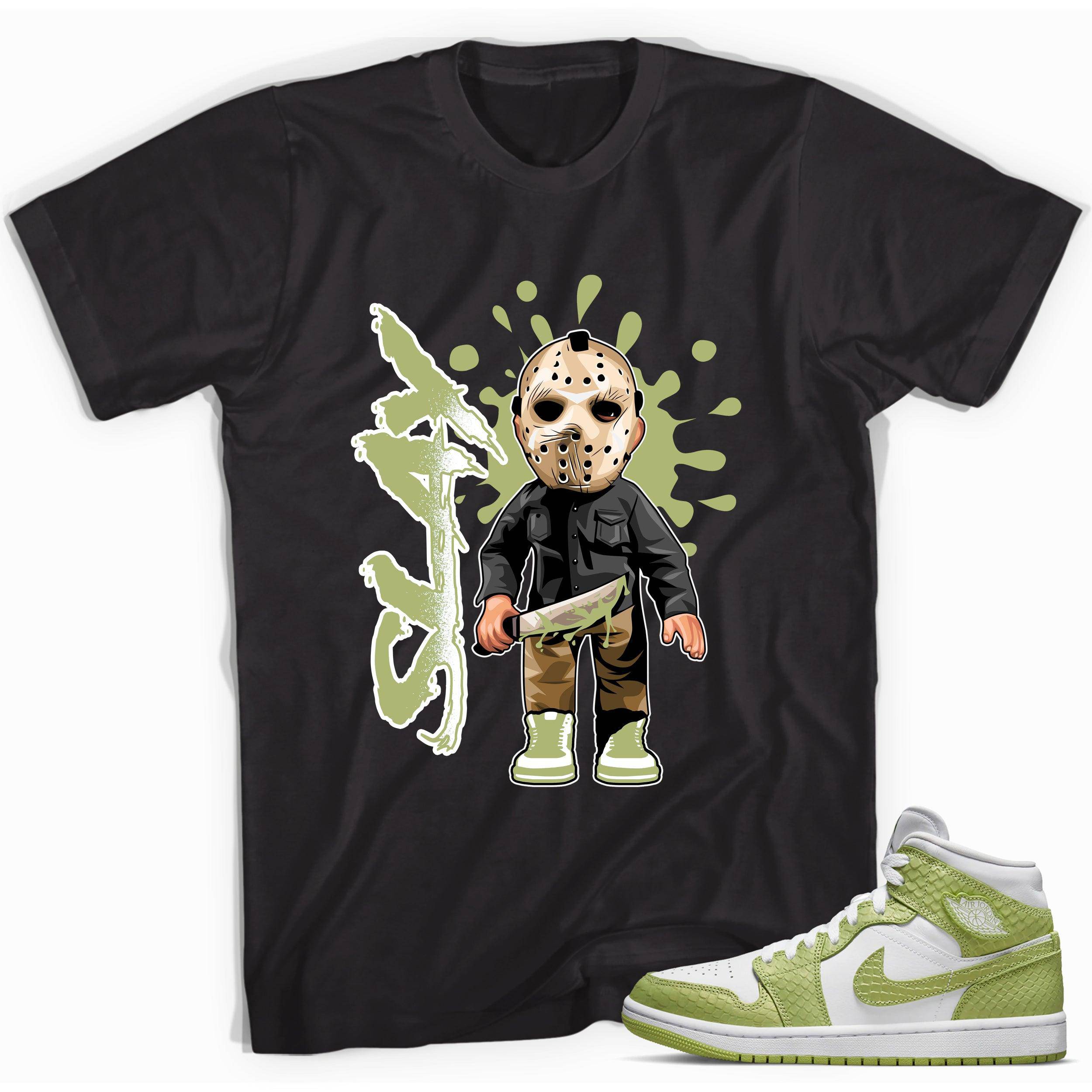 1 Mid Green Python Shirt Slay - Sneaker Shirts Outlet