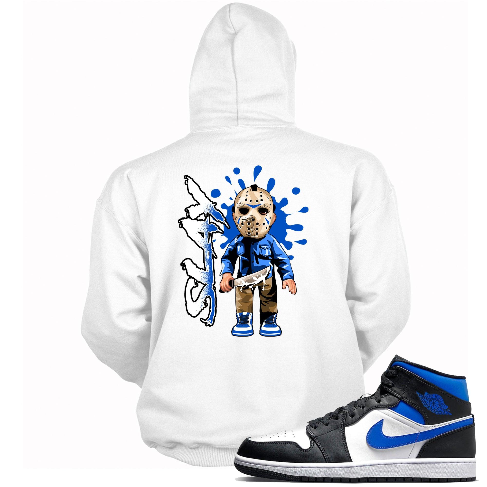 1 Mid White Black Royal Hoodie Slay - Sneaker Shirts Outlet