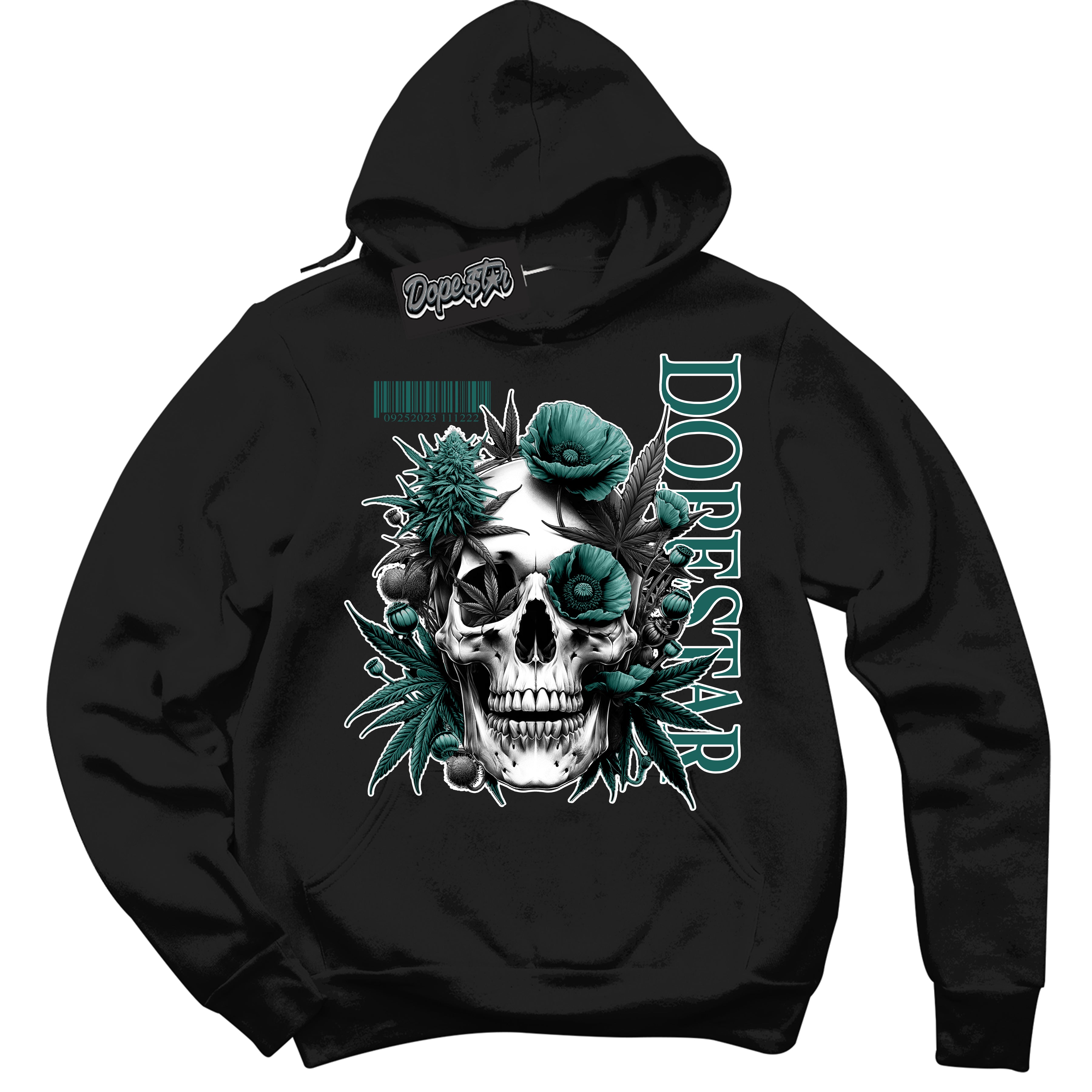Cool Black Hoodie with “ Skull Poppies ” design that Perfectly Matches Next Nature Bicoastal Sneakers.
