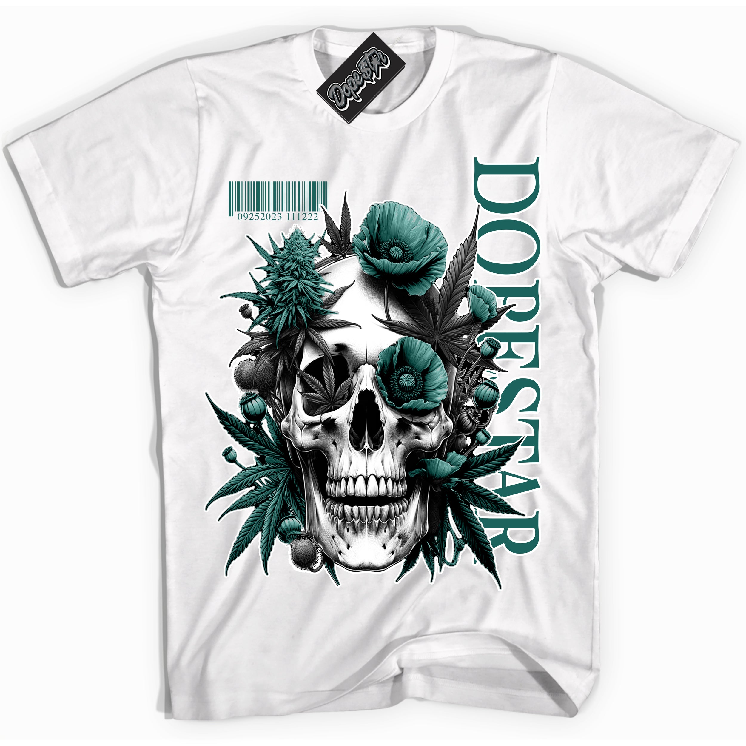 Cool White Shirt with “ Skull Poppies” design that perfectly matches Next Nature Bicoastal Sneakers.
