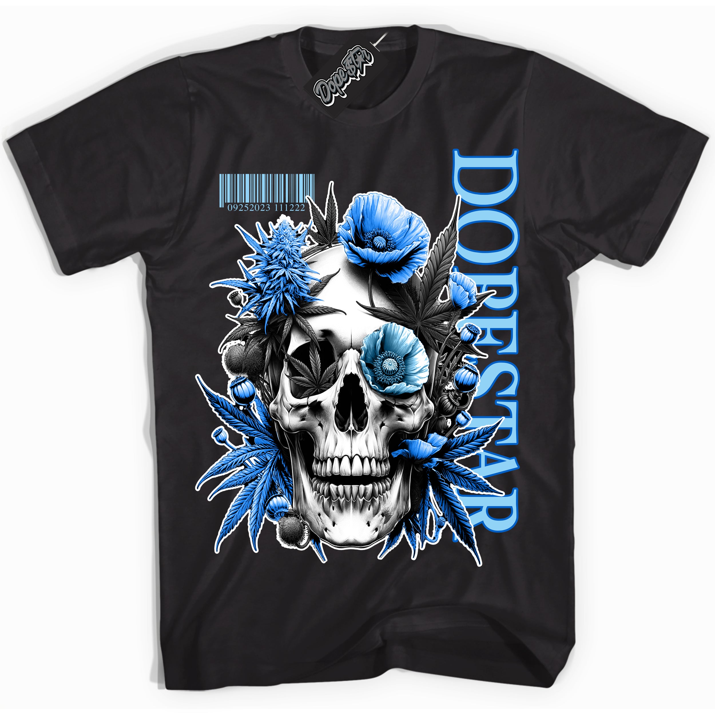 Cool Black Shirt with “ Skull Poppies” design that perfectly matches Argon Sneakers.