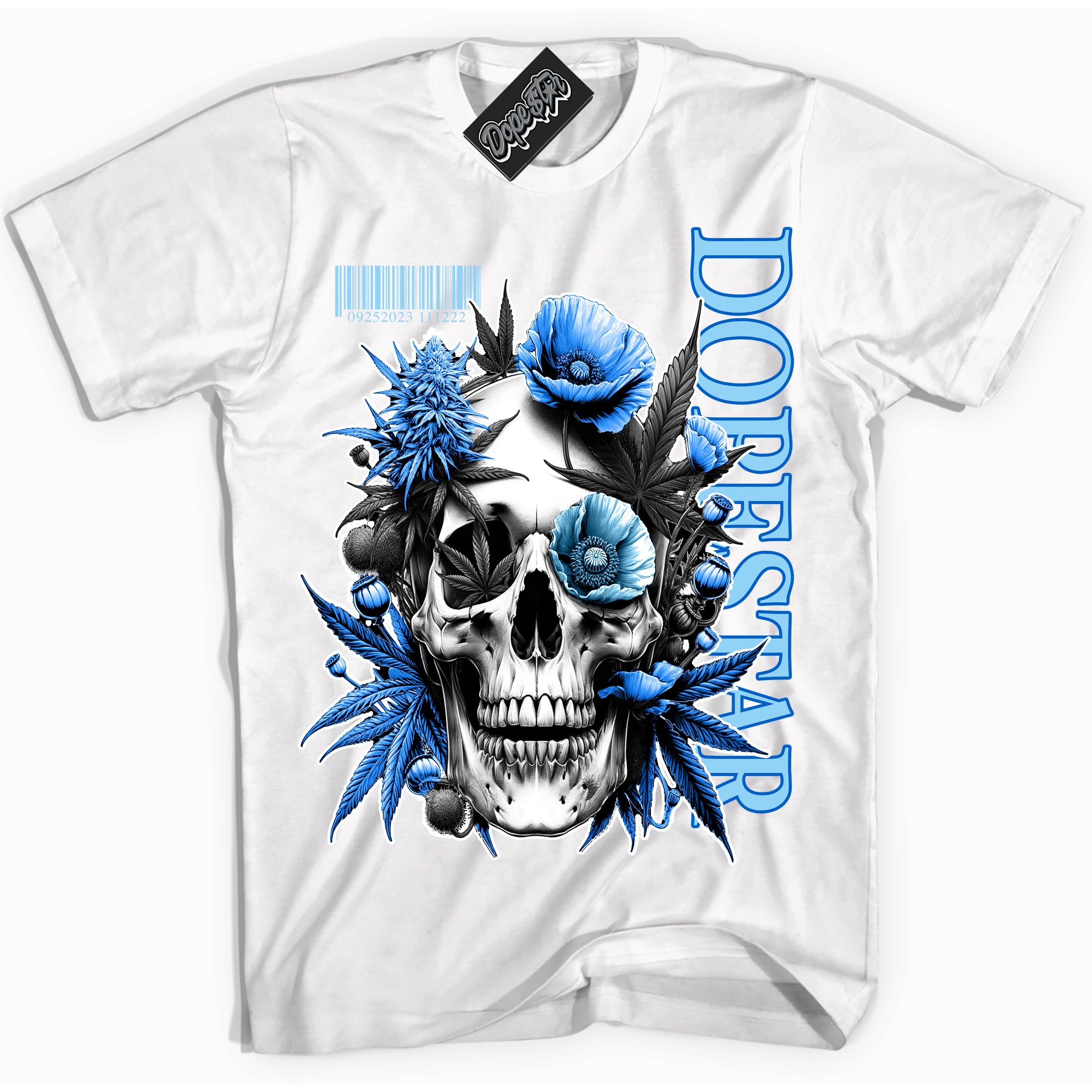 Cool White Shirt with “ Skull Poppies” design that perfectly matches Argon Sneakers.