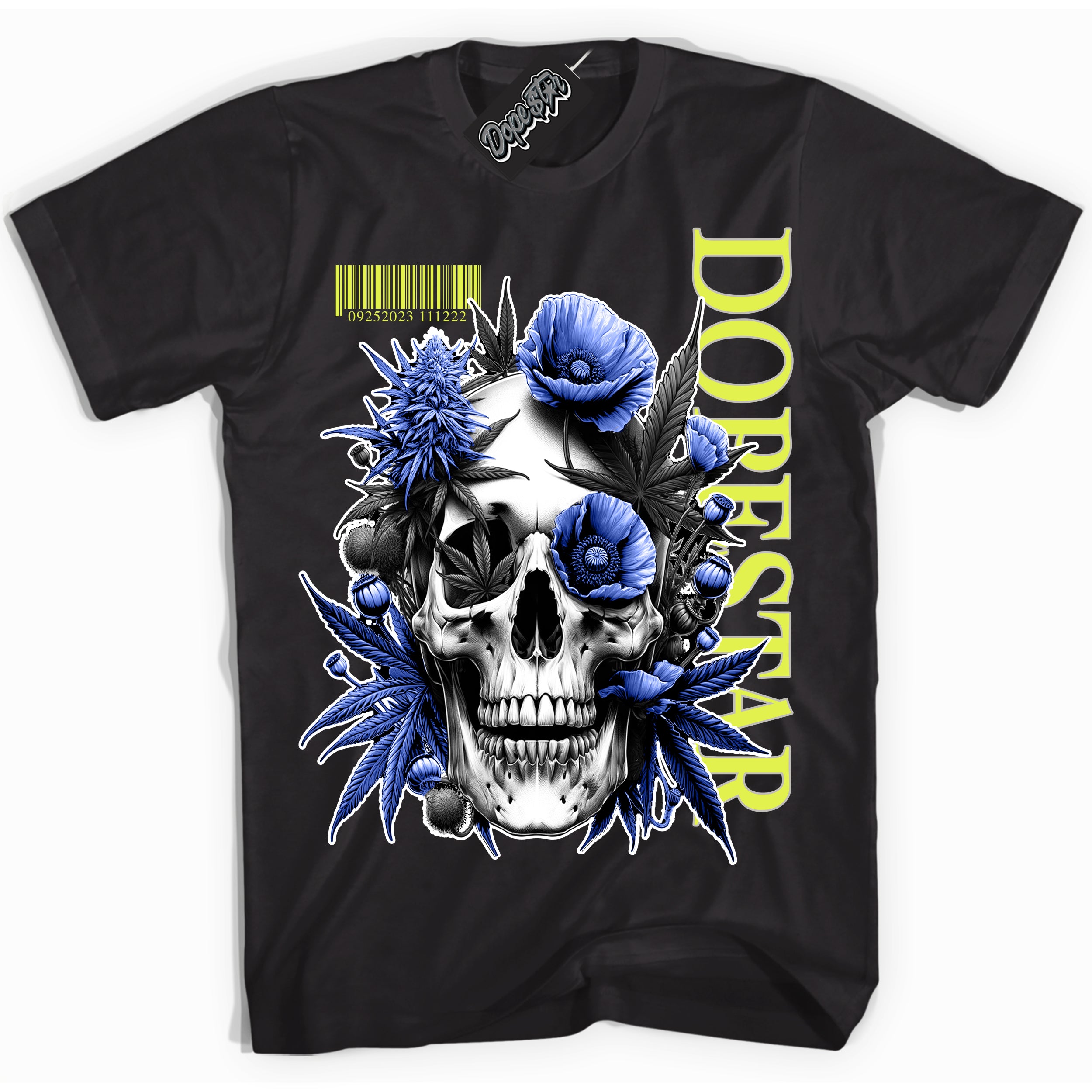 Cool Black Shirt with “ Skull Poppies” design that perfectly matches 86 Air Max Day 1s Sneakers.