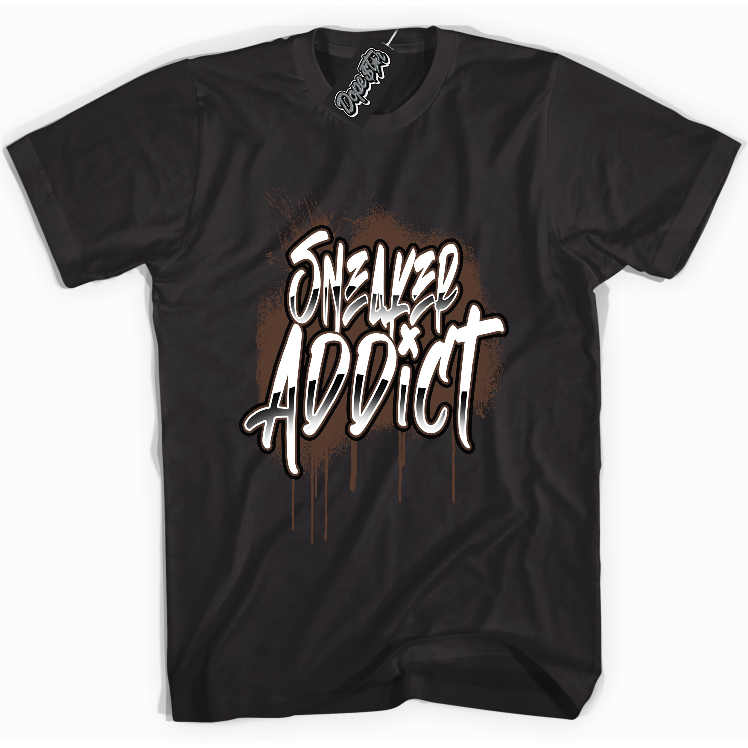 Cool Black graphic tee with “ Sneaker Addict ” design, that perfectly matches Palomino 1s sneakers