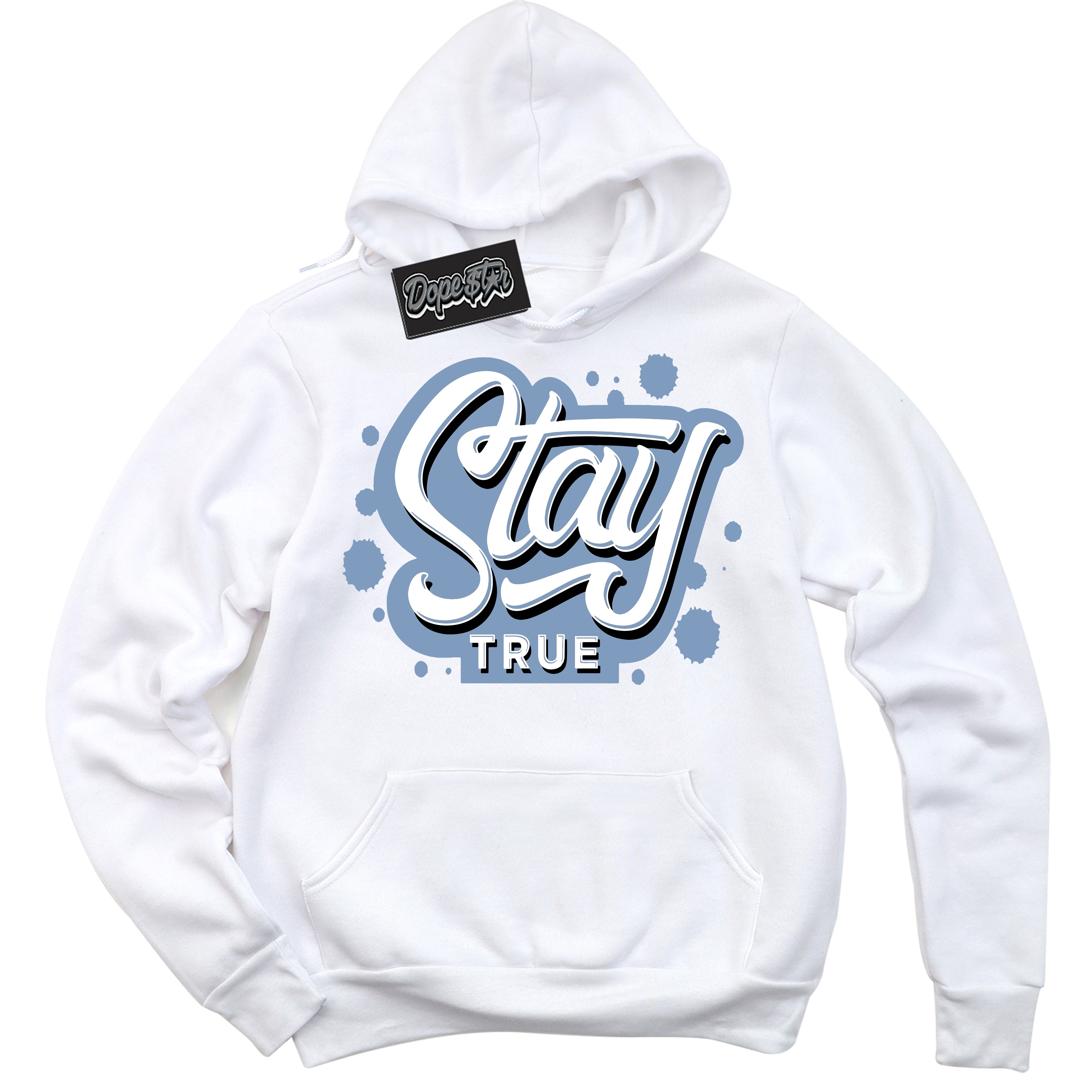 Cool White Hoodie with “ Stay True ”  design that Perfectly Matches Reverse Oreo 6s Sneakers.
