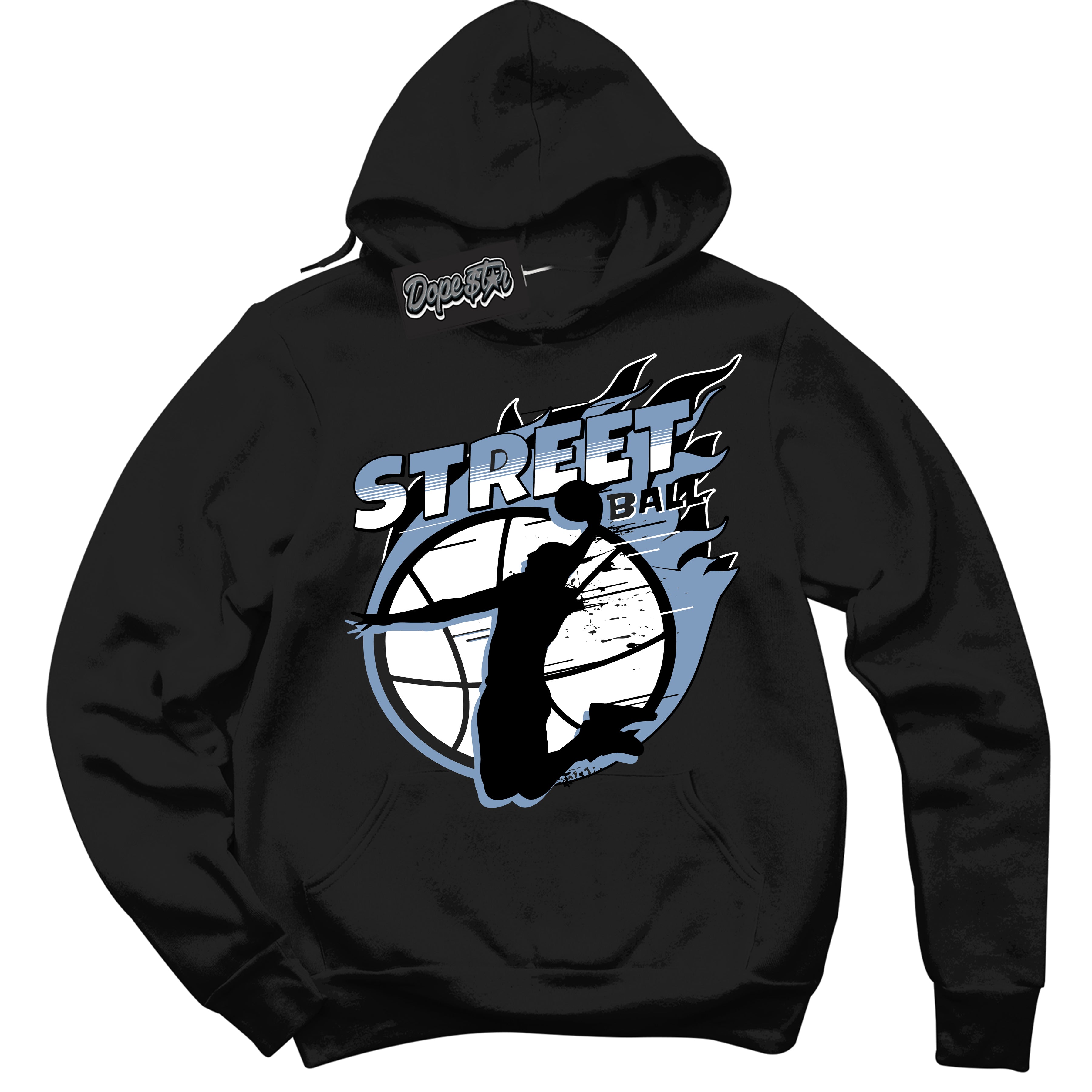 Cool Black Hoodie with “ Street Ball ”  design that Perfectly Matches Reverse Oreo 6s Sneakers.