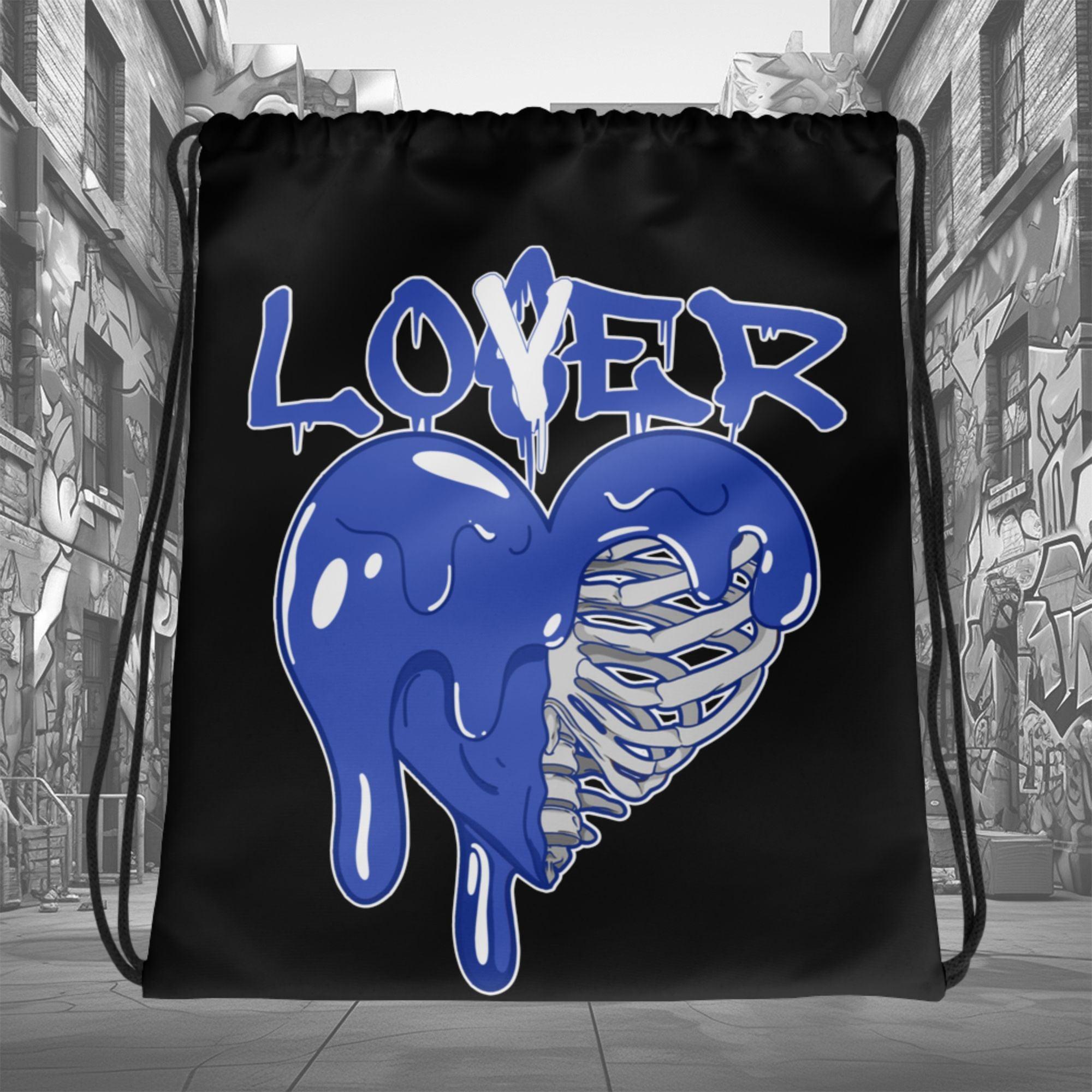 Amazing Black Lover Loser Drawstring Bag Nike Dunk Disrupt 2 Hyper Royal photo.