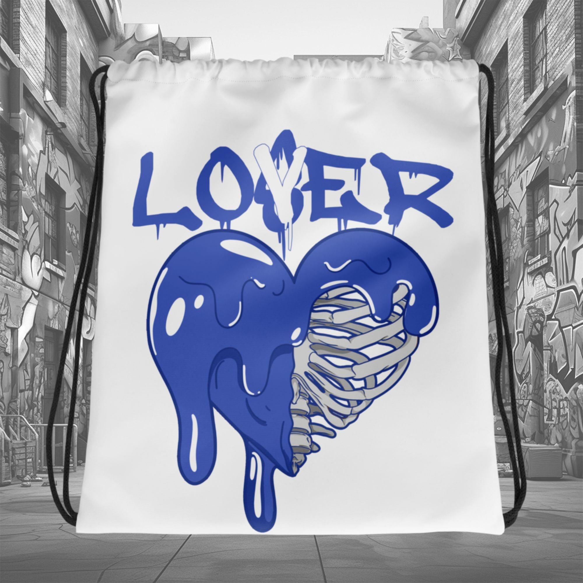 Amazing White Lover Loser Drawstring Bag Nike Dunk Disrupt 2 Hyper Royal photo.