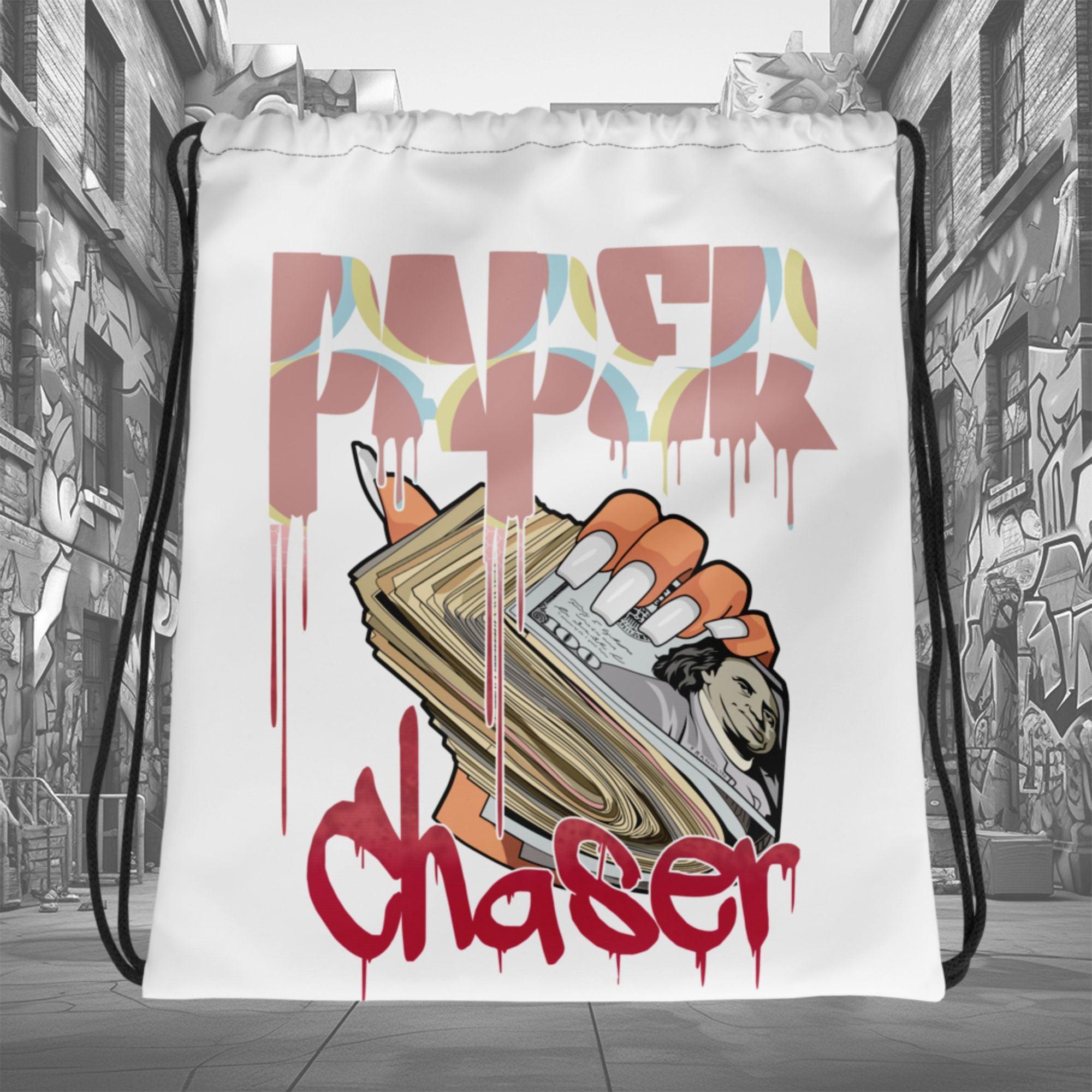 Amazing White Paper Chaser Drawstring Bag AIR JORDAN 1 Retro High OG NEXT CHAPTER SPIDER-VERSE photo.