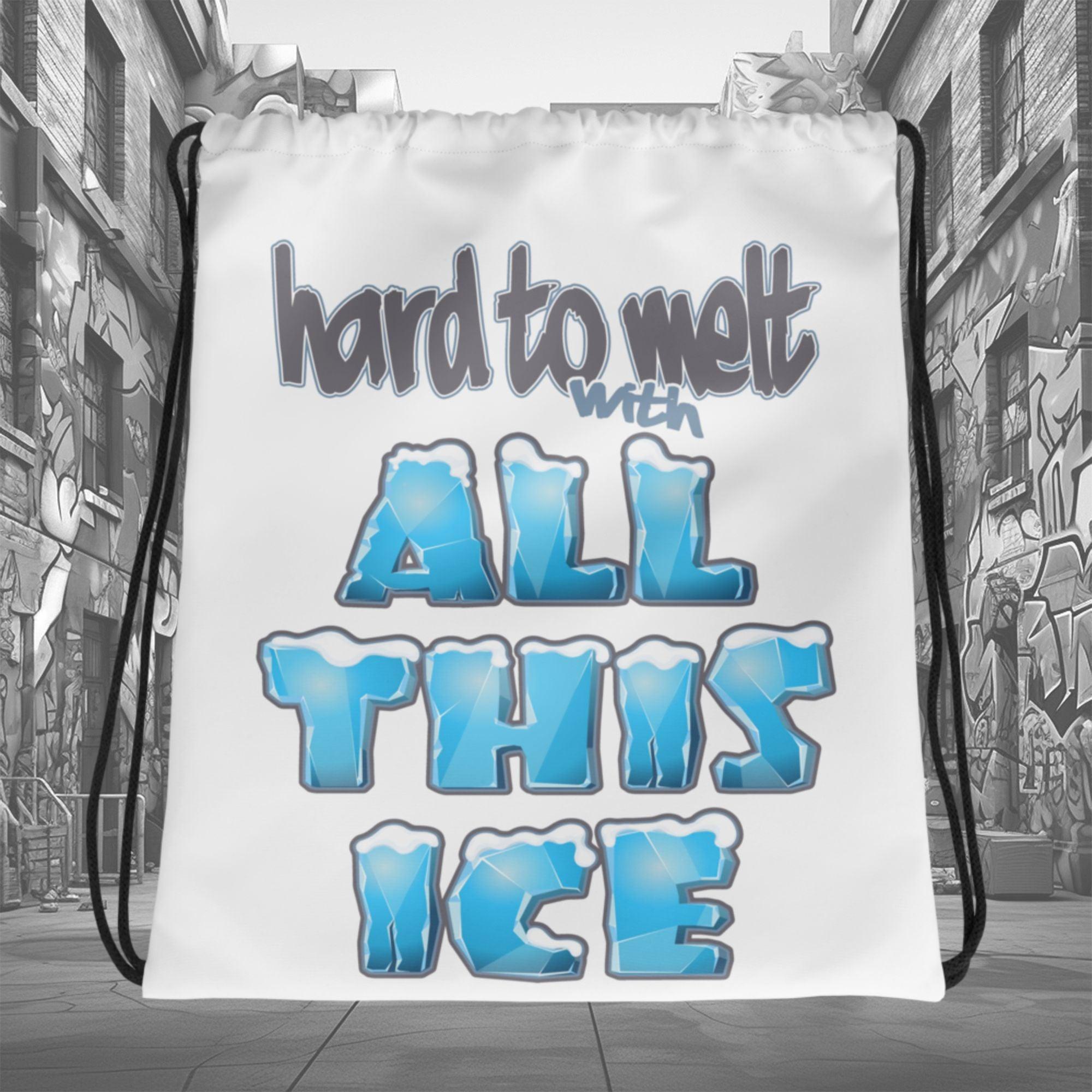 Amazing White All This Ice Drawstring Bag Air Jordan 11 Retro Low Cement Grey photo.