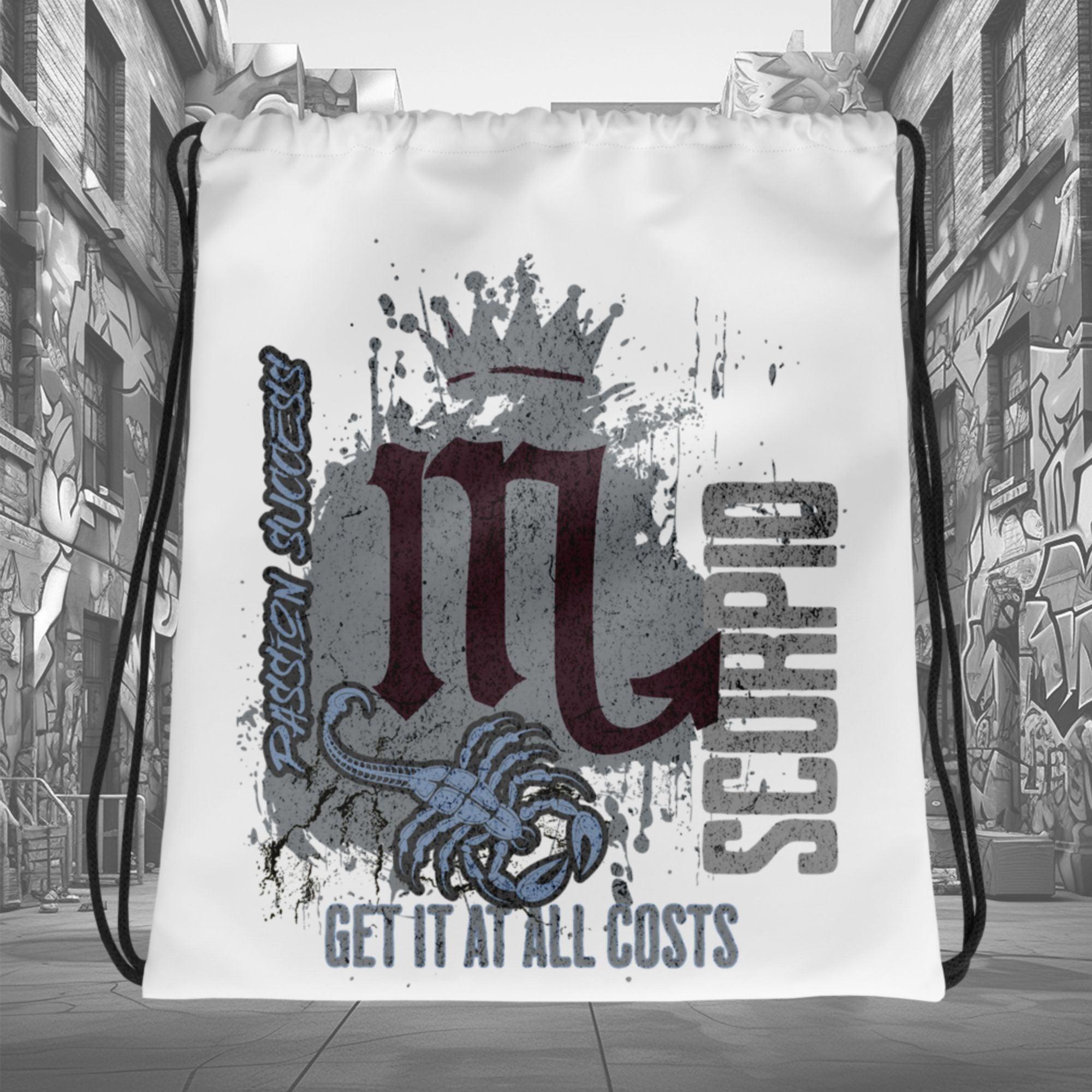Amazing White Scorpio Drawstring Bag Air Jordan Burgundy 5 2023 photo.