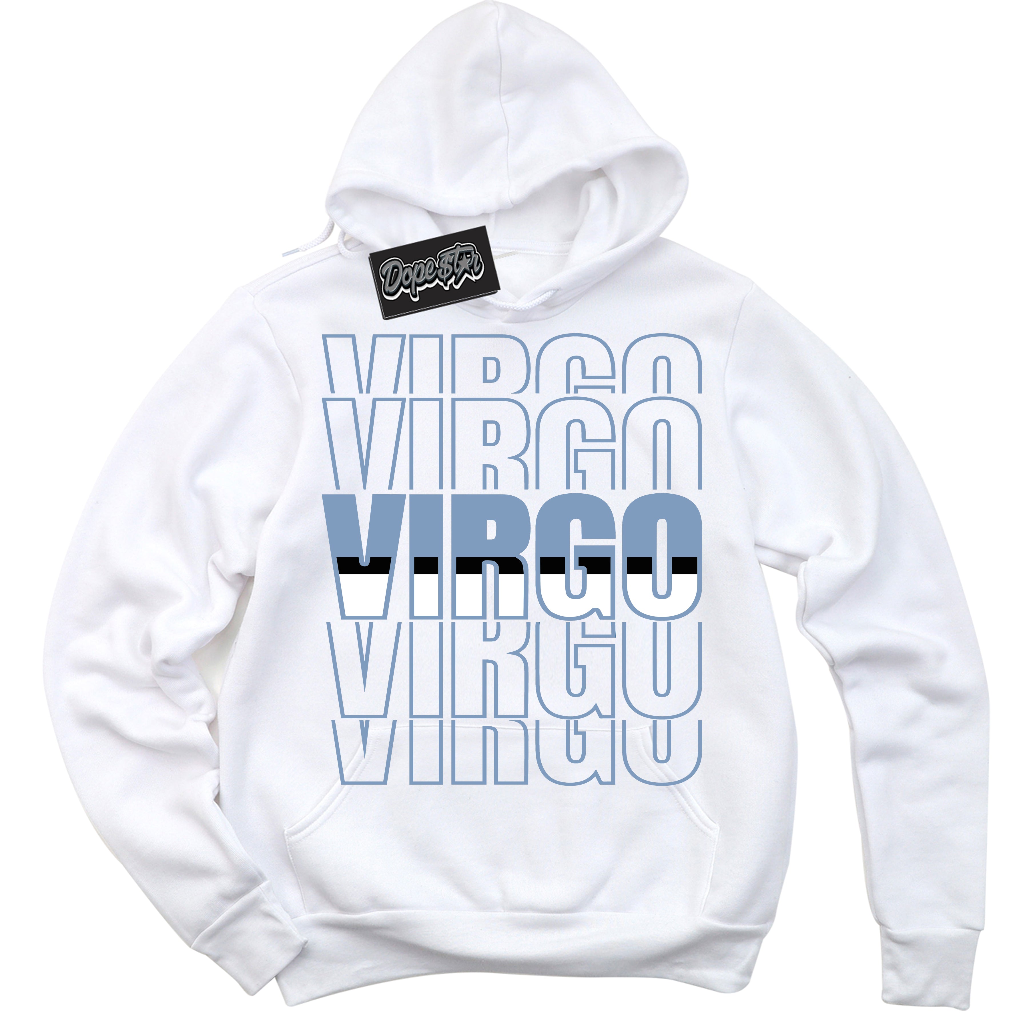 Cool White Hoodie with “ Virgo ”  design that Perfectly Matches Reverse Oreo 6s Sneakers.