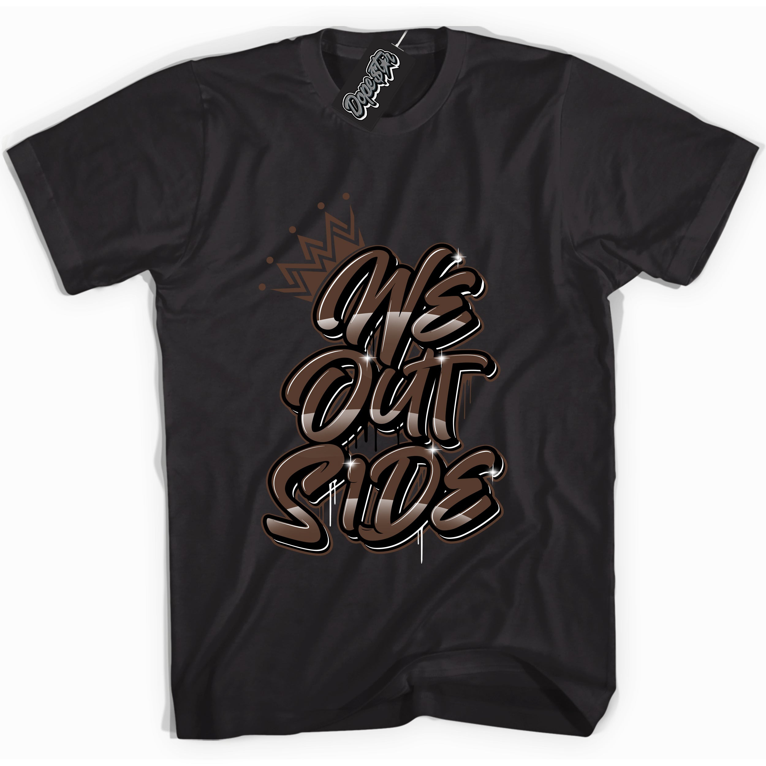 Cool Black graphic tee with “ We Outside ” design, that perfectly matches Palomino 1s sneakers