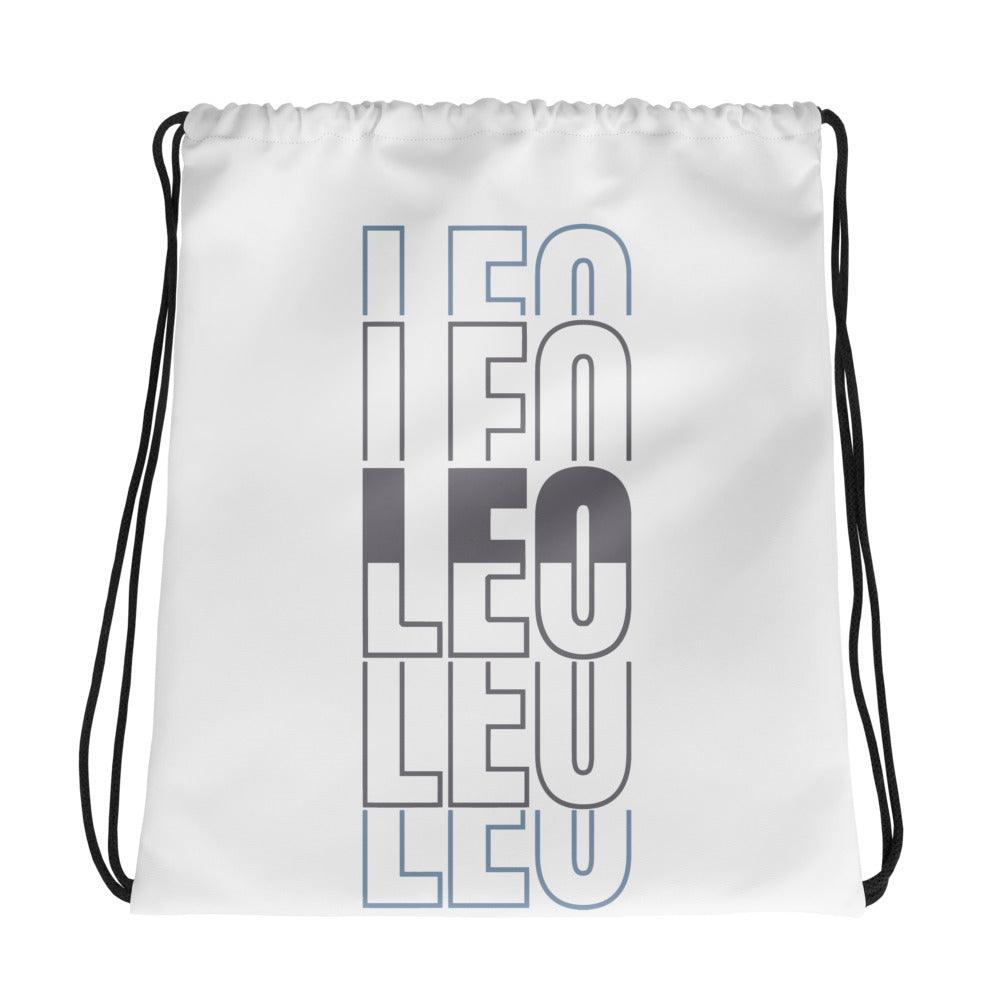 Amazing White LEO Drawstring Bag Air Jordan 11 Retro Low Cement Grey photo.