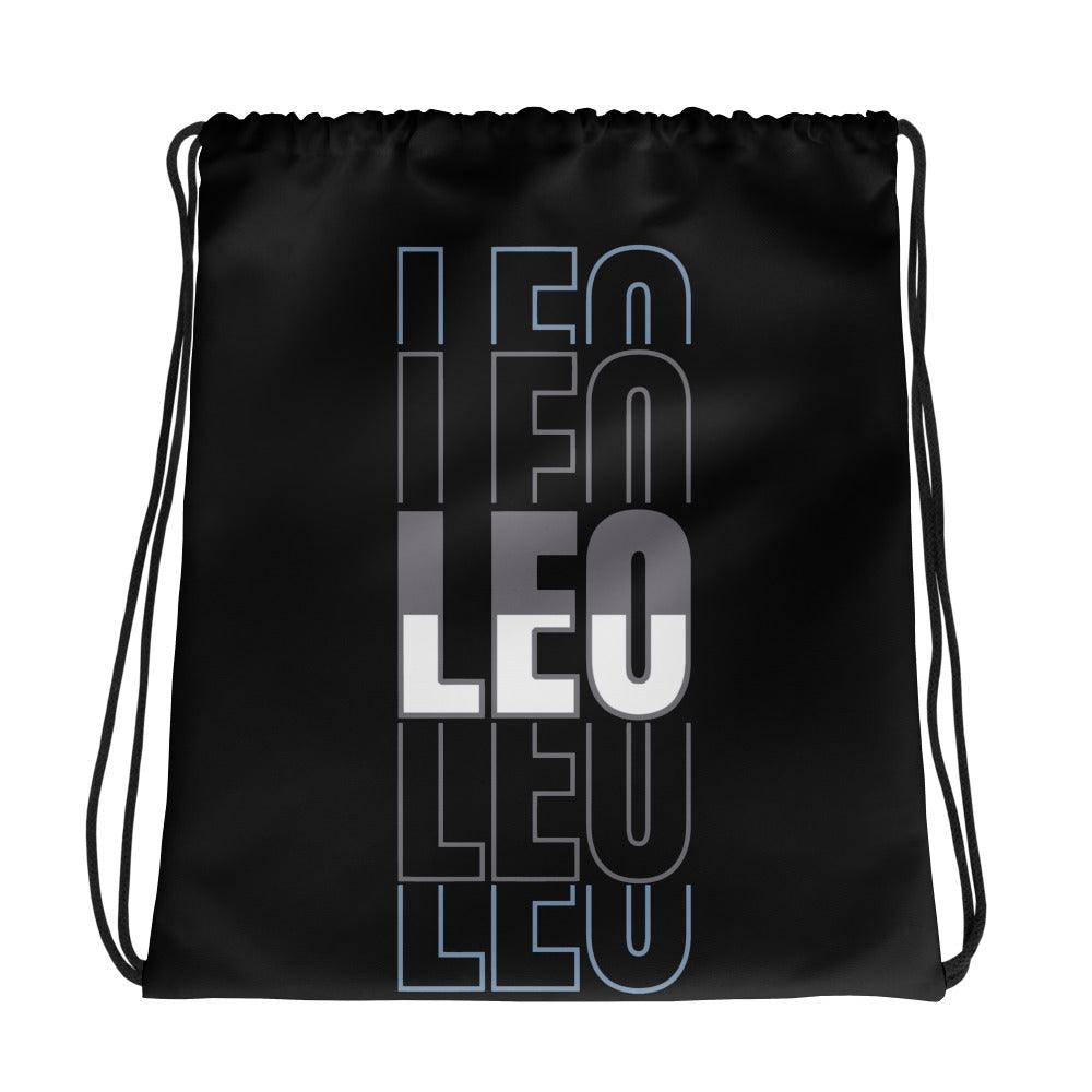 Amazing Black LEO Drawstring Bag Air Jordan 11 Retro Low Cement Grey photo.