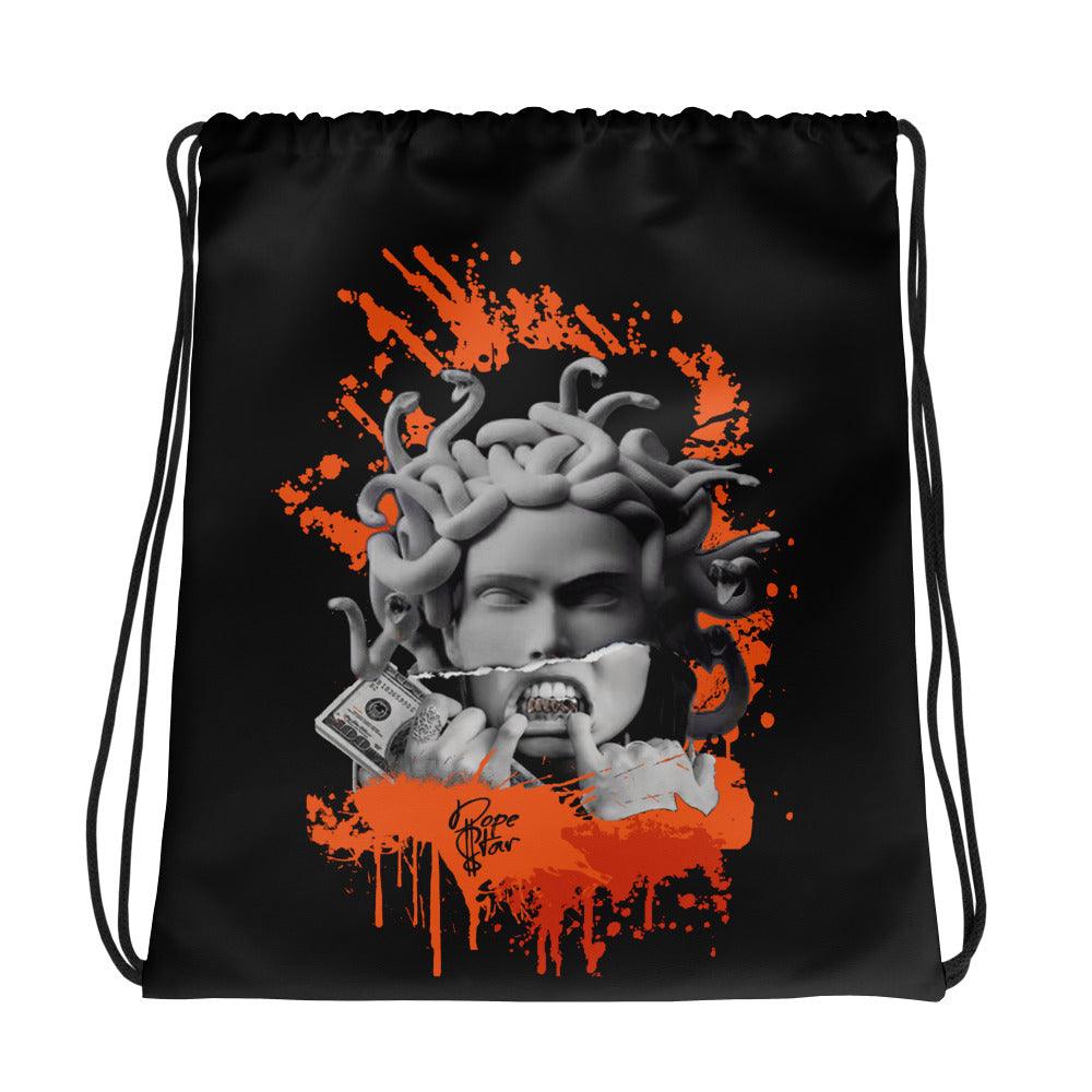 Amazing Black MEDUSA Drawstring Bag Air Jordan 12 Retro WNBA All-Star Brilliant Orange photo.