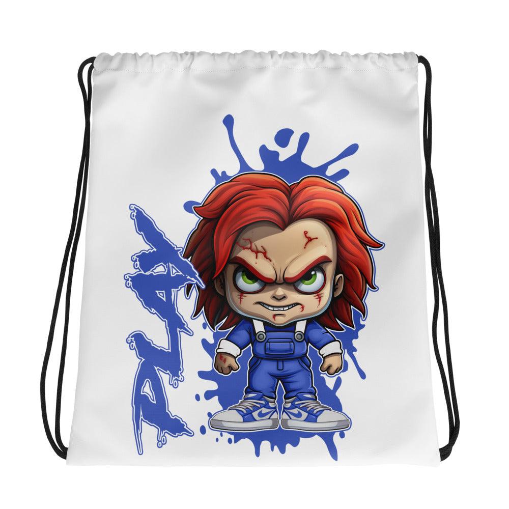 Amazing White CHUCKY PLAY Drawstring Bag Nike Dunk Disrupt 2 Hyper Royal photo.