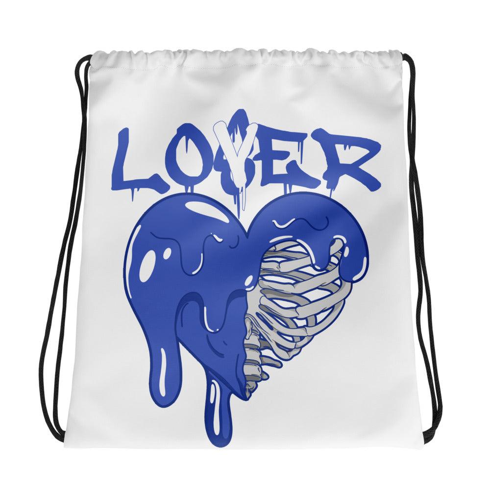 Amazing White Lover Loser Drawstring Bag Nike Dunk Disrupt 2 Hyper Royal photo.