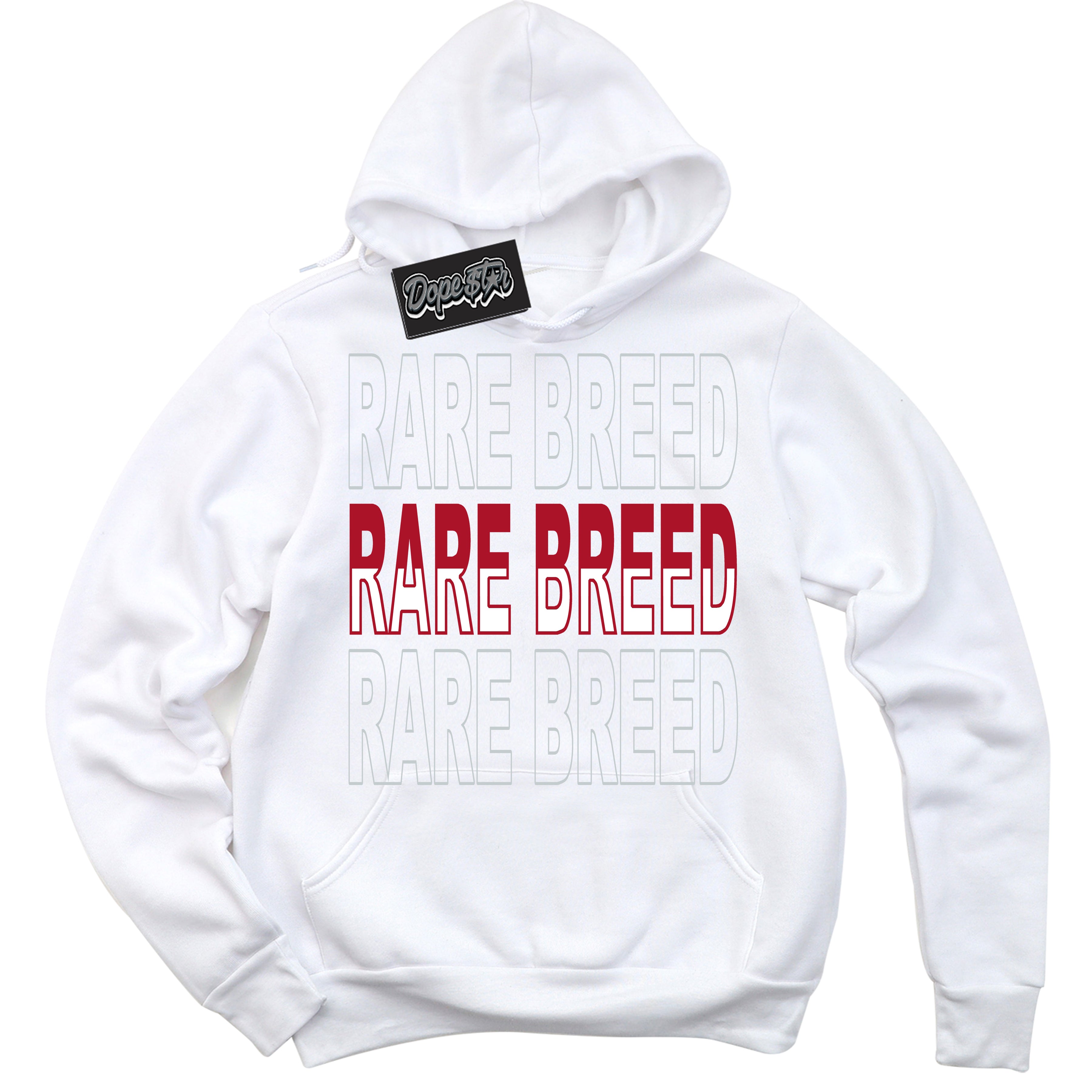 Cool White Hoodie with “ Rare Breed ” design that Perfectly Matches Reverse Ultraman Sneakers.