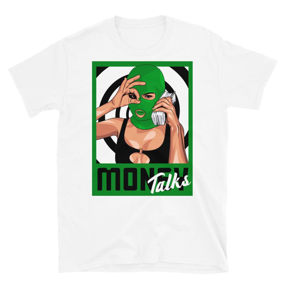 Air Jordan 1 Low Lucky Green Shirt - Money Talks - Sneaker Shirts Outlet