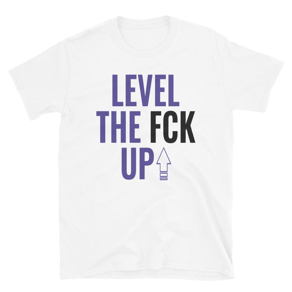 Air Jordan 1 Mid White Black Purple - Level Up - Sneaker Shirts Outlet