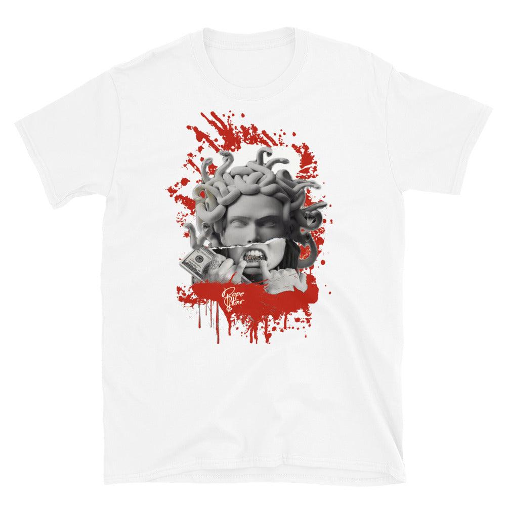 Nike Dunk High White Picante Red - Medusa - Sneaker Shirts Outlet