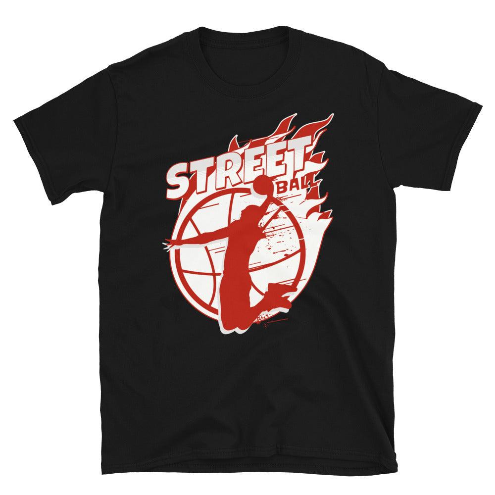 Nike Dunk High White Picante Red - Street Ball - Sneaker Shirts Outlet