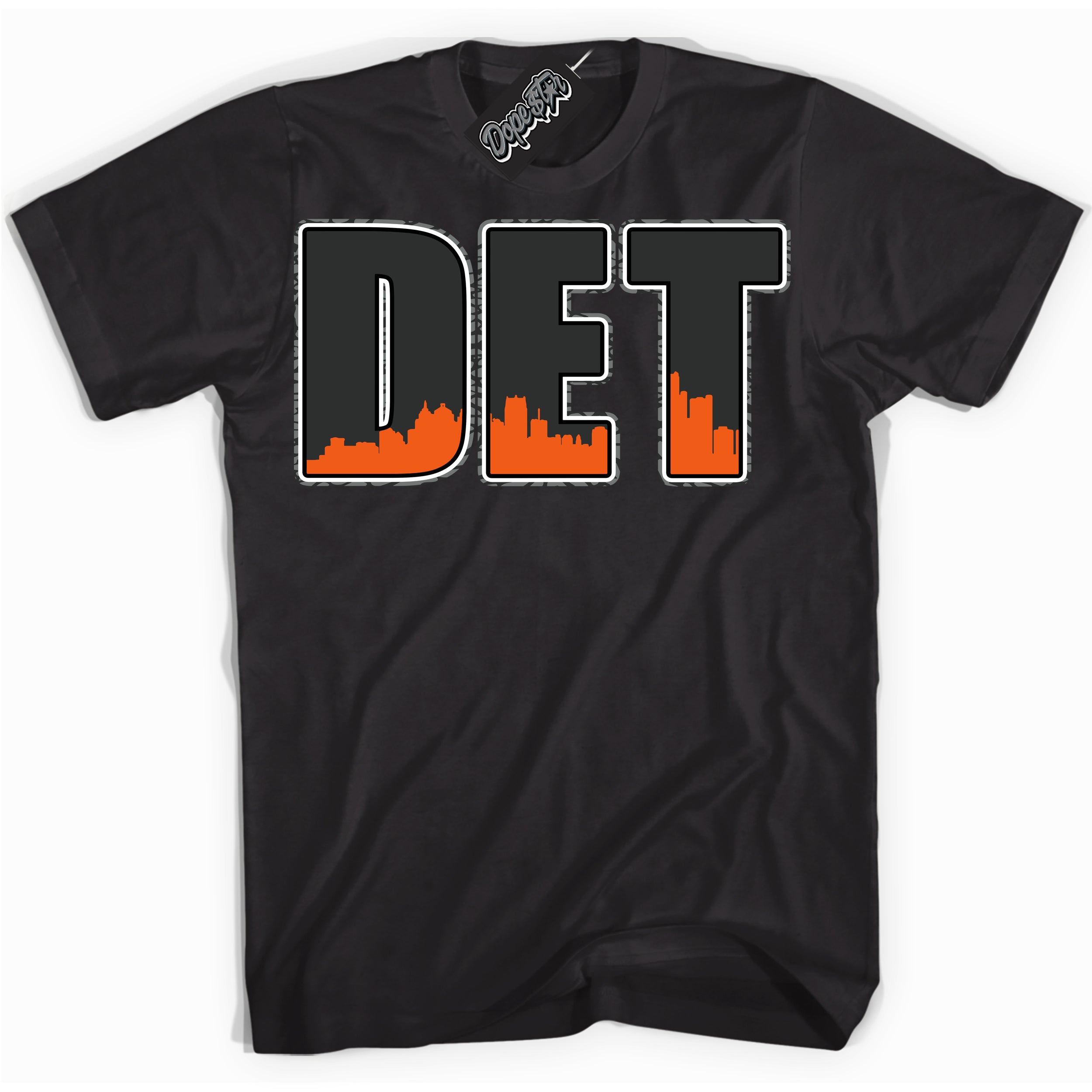 Cool Black graphic tee with “ Detroit ” design, that perfectly matches Fear Pack 3s sneakers