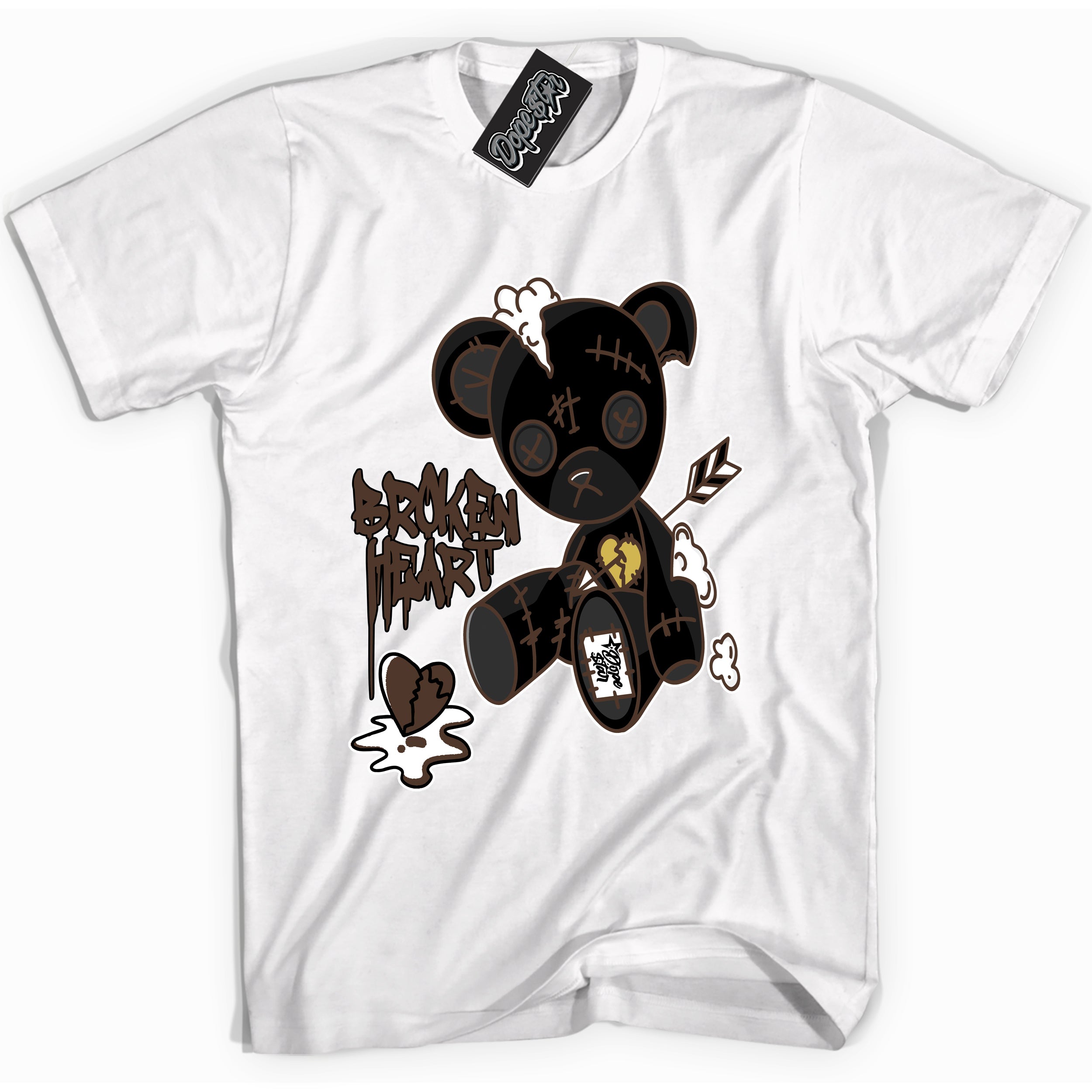 Cool White graphic tee with “ Broken Heart Bear ” design, that perfectly matches Palomino 1s sneakers