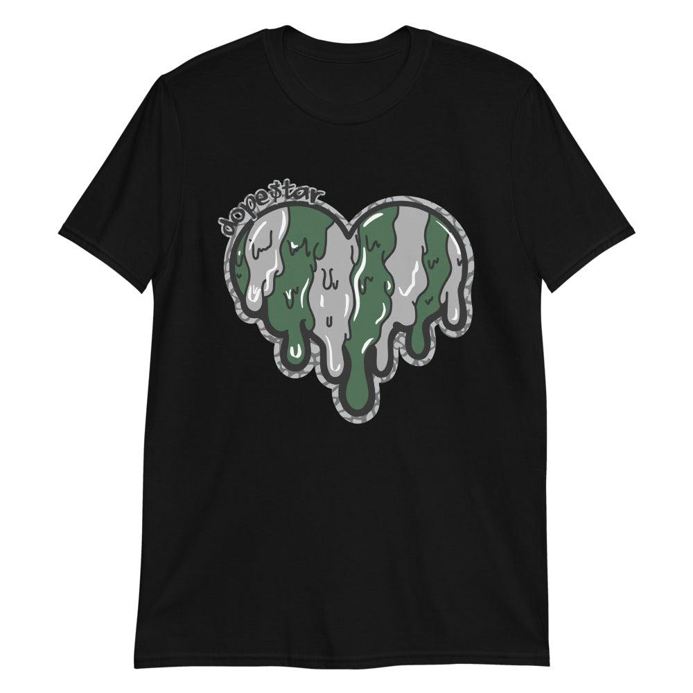 Melting Heart TShirt Match 3 Pine Green
