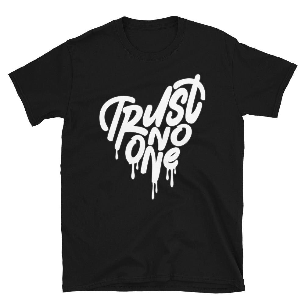 1s Mid Diamond Shirt Trust No One Heart - Sneaker Shirts Outlet