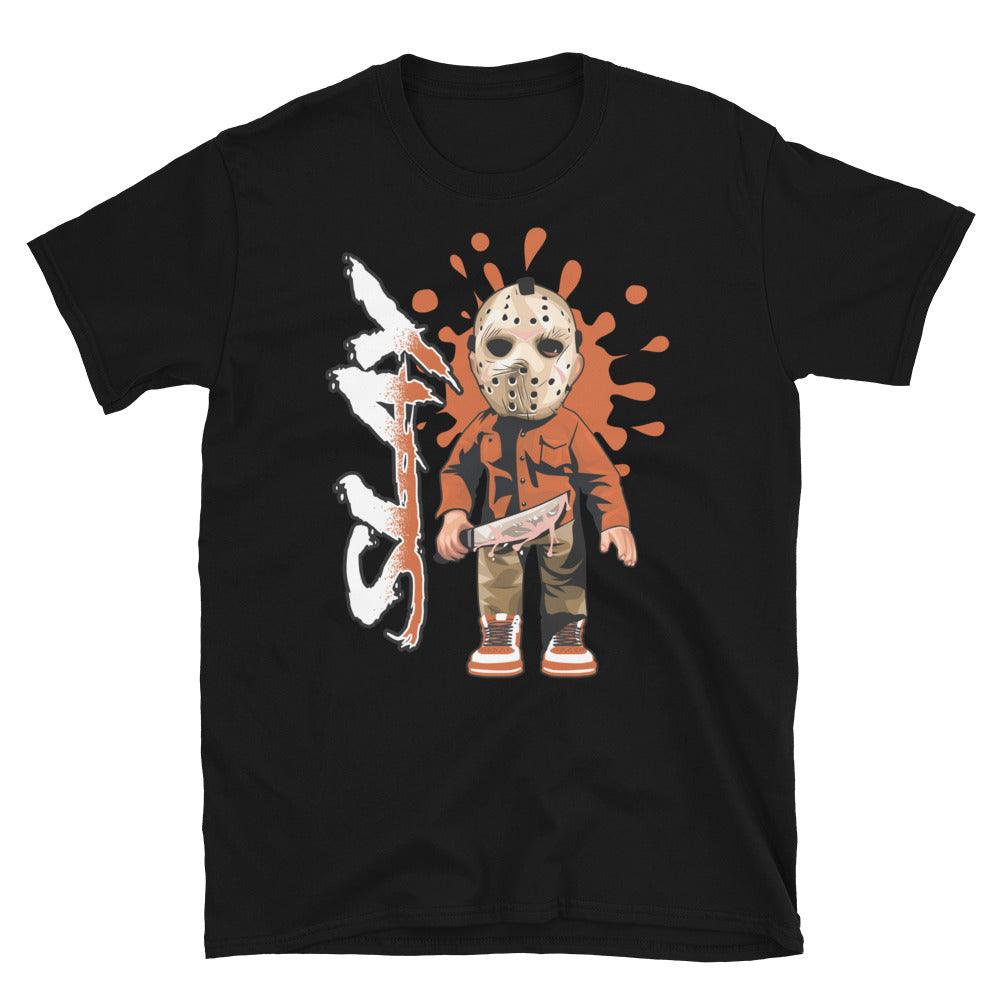 1 Mid Orange Black Shirt Slay - Sneaker Shirts Outlet