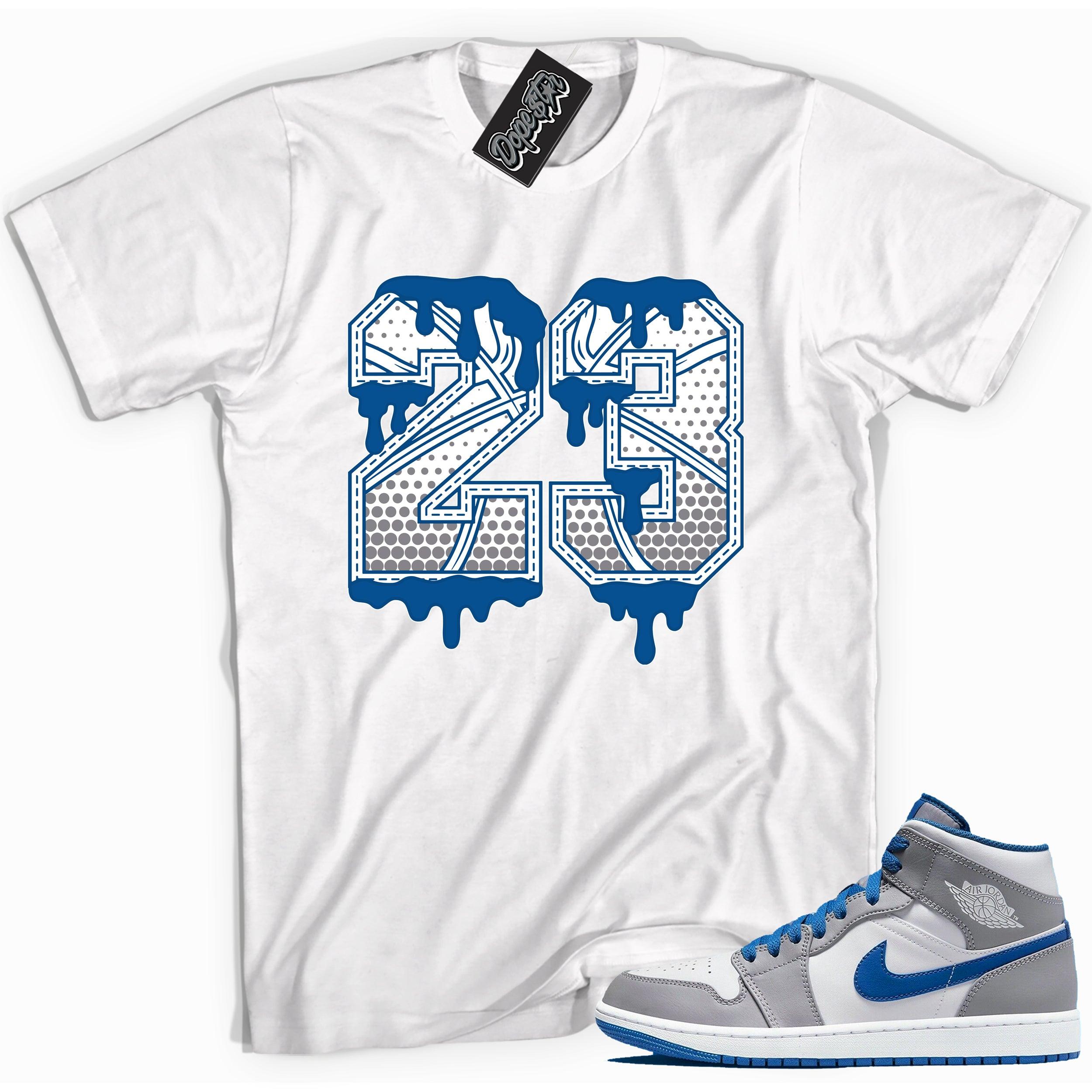 Number 23 Ball Shirt AJ 1 Mid True Blue photo