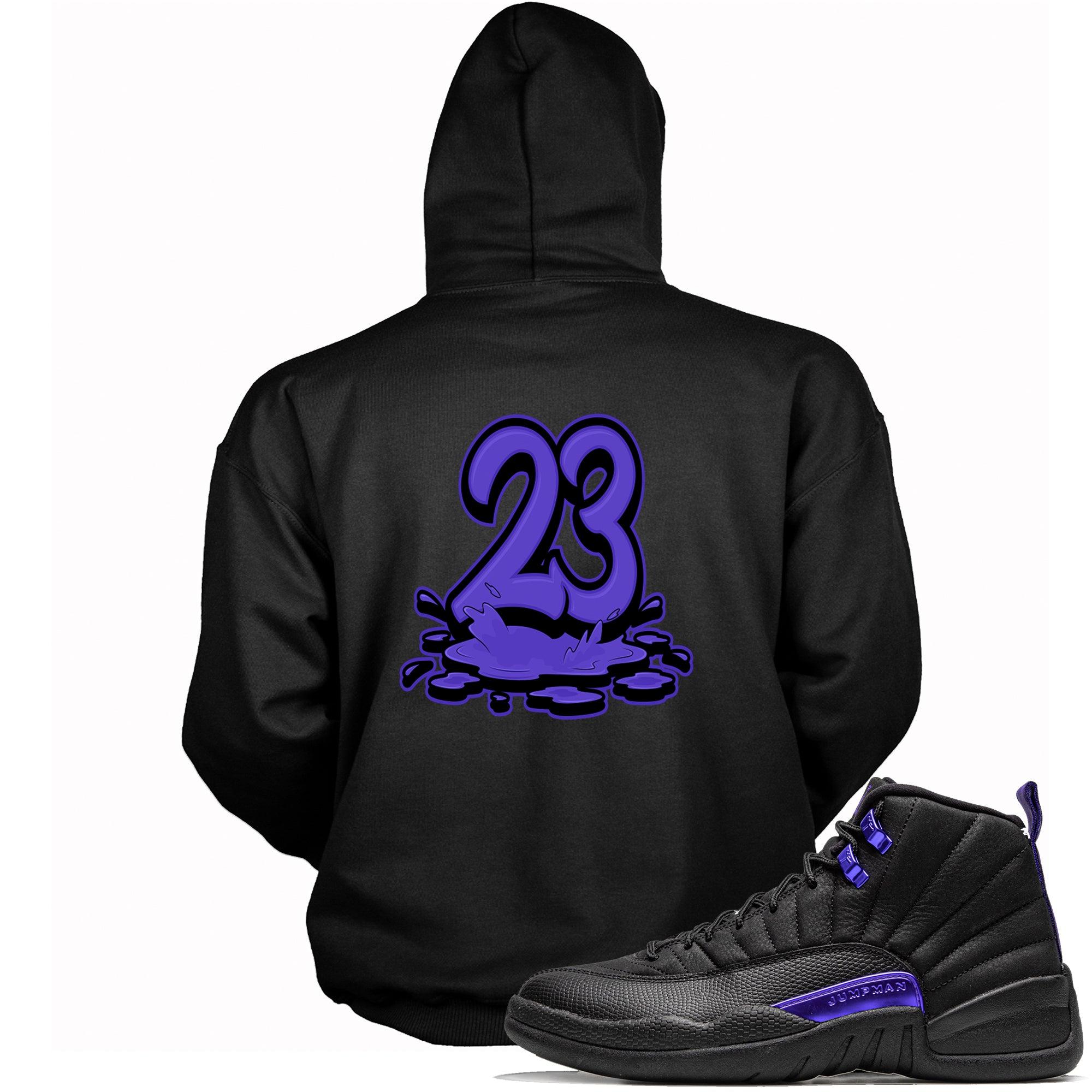 23 Melting Hoodie AJ 12 Retro Black Dark Concord photo