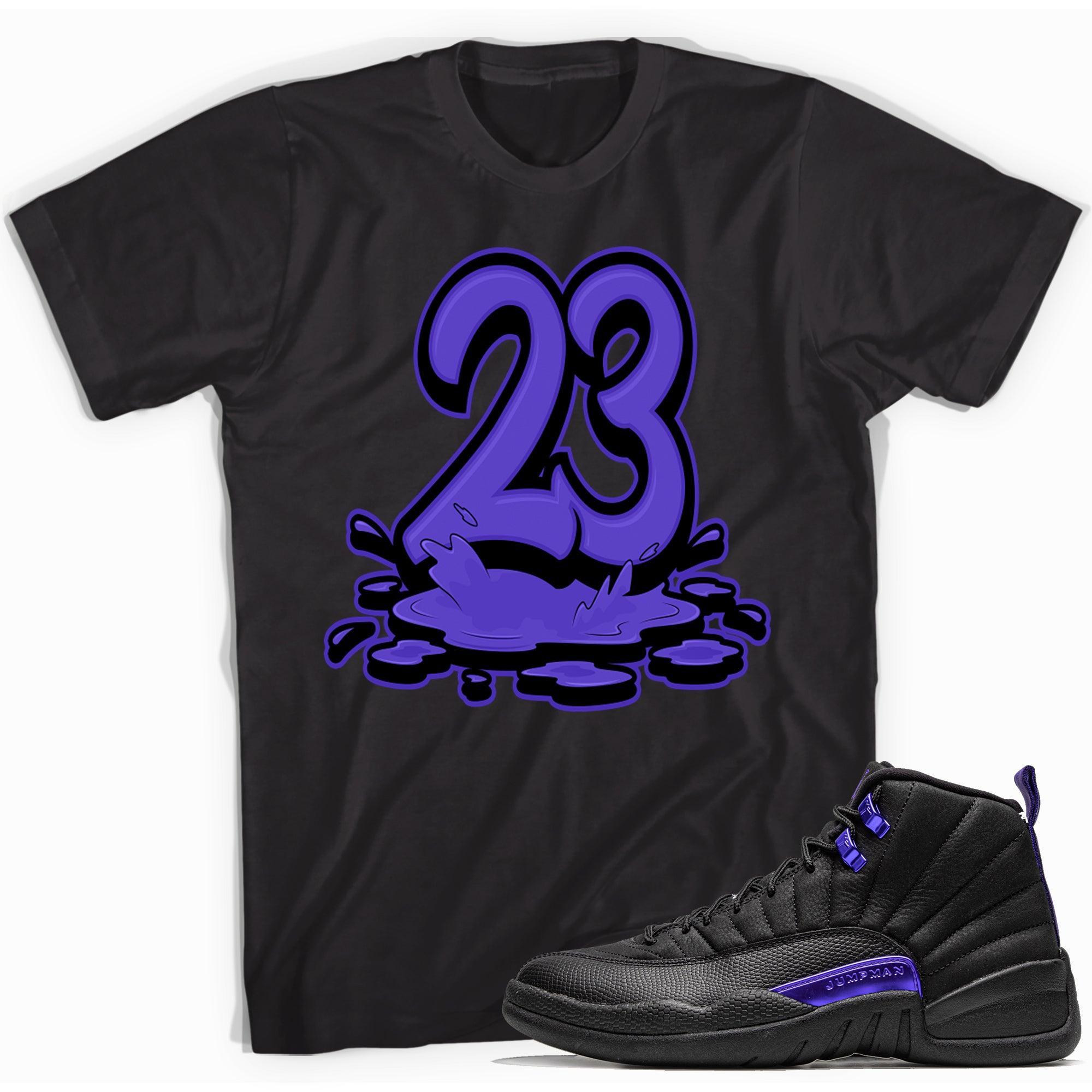 23 Melting Shirt AJ 12 Retro Black Dark Concord photo