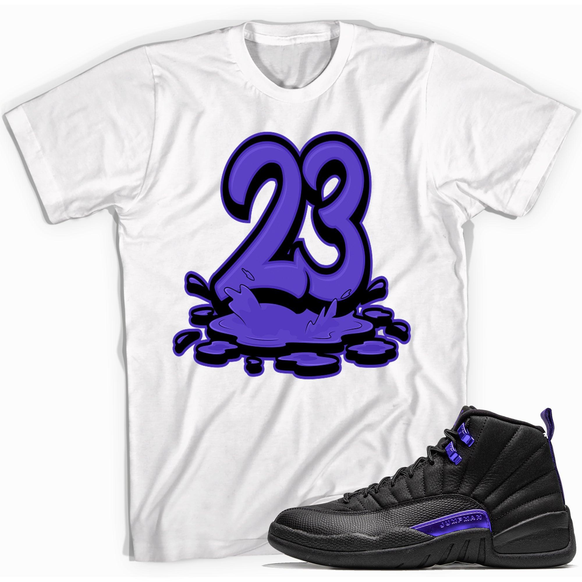 23 Melting Shirt AJ 12 Retro Black Dark Concord Sneakers photo