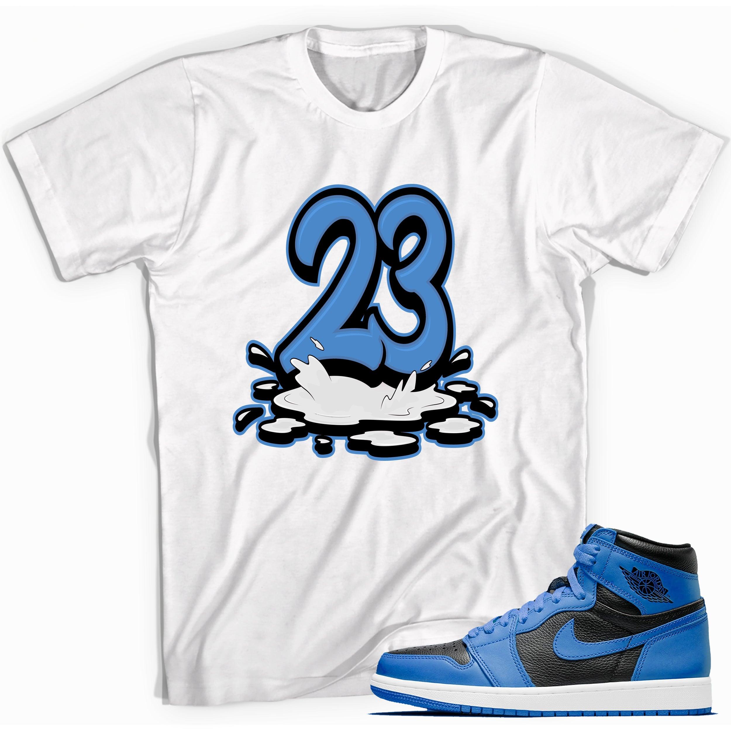 Number 23 Melting Shirt AJ 1 Dark Marina Blue photo